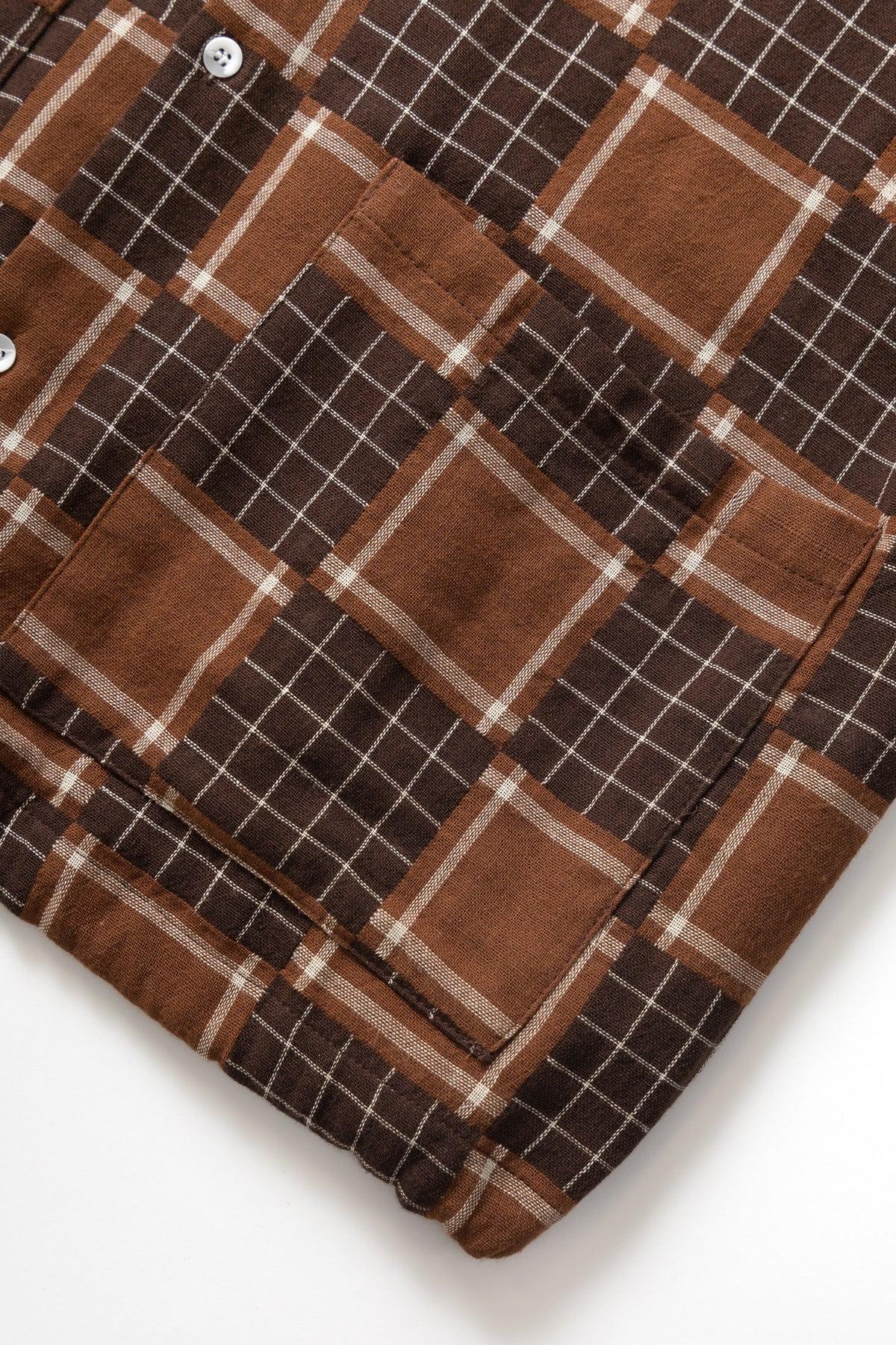 Blacksmith - Check Weave Resort Shirt - Brown Product Image