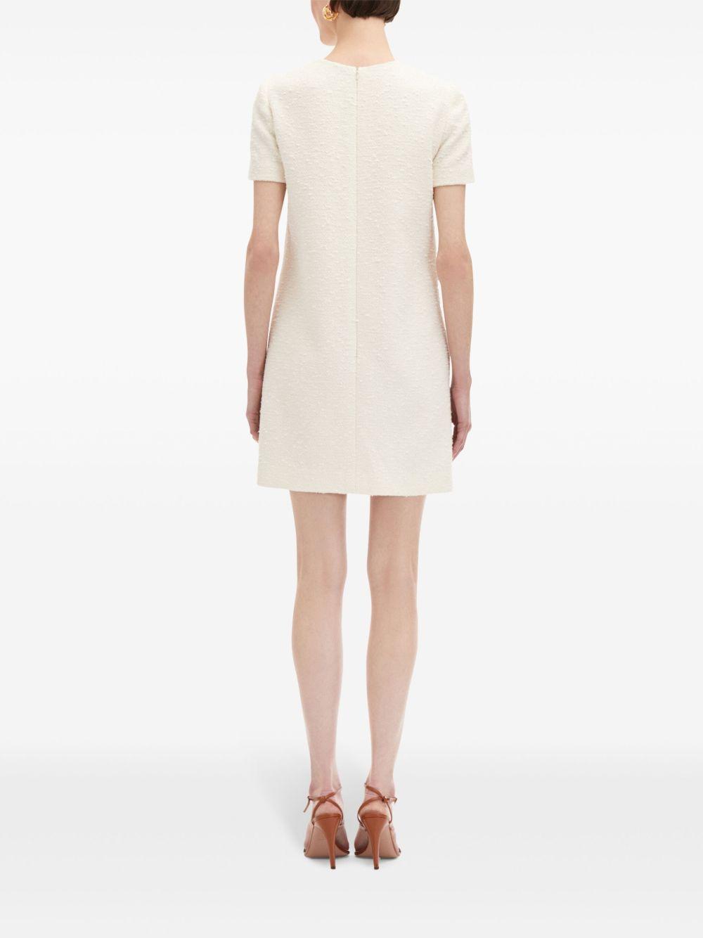 Orchid embroidered tweed shift dress Product Image