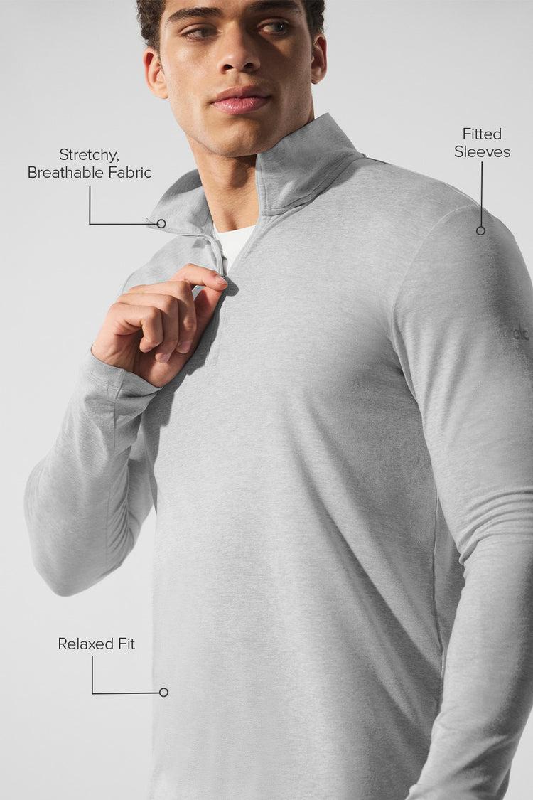 Conquer 1/4 Zip Reform Long Sleeve - Athletic Heather Grey Product Image