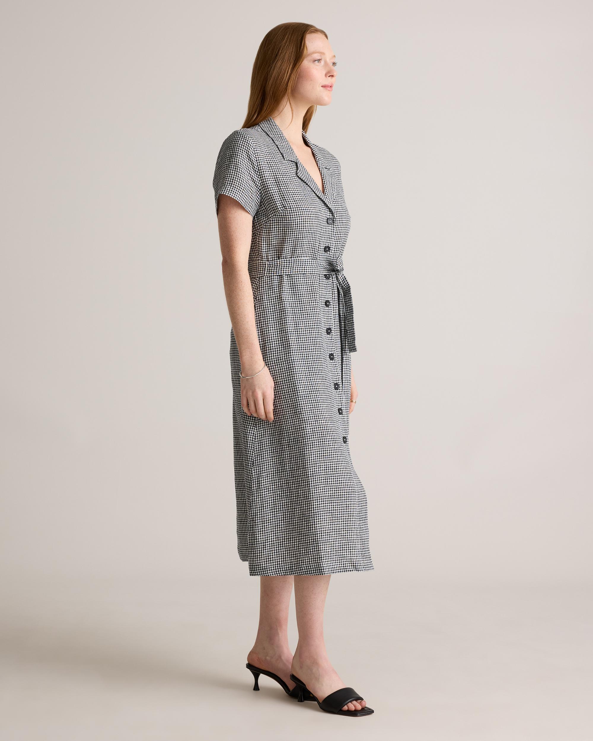 Quince | Women's 100% European Linen Button Front Dress Product Image
