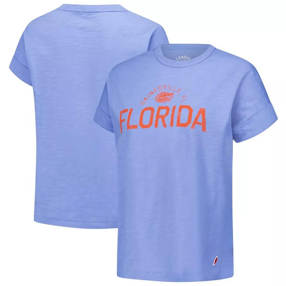 Women's League Collegiate Wear Royal Florida Gators Slub Rolled Cuff T-Shirt,  Product Image