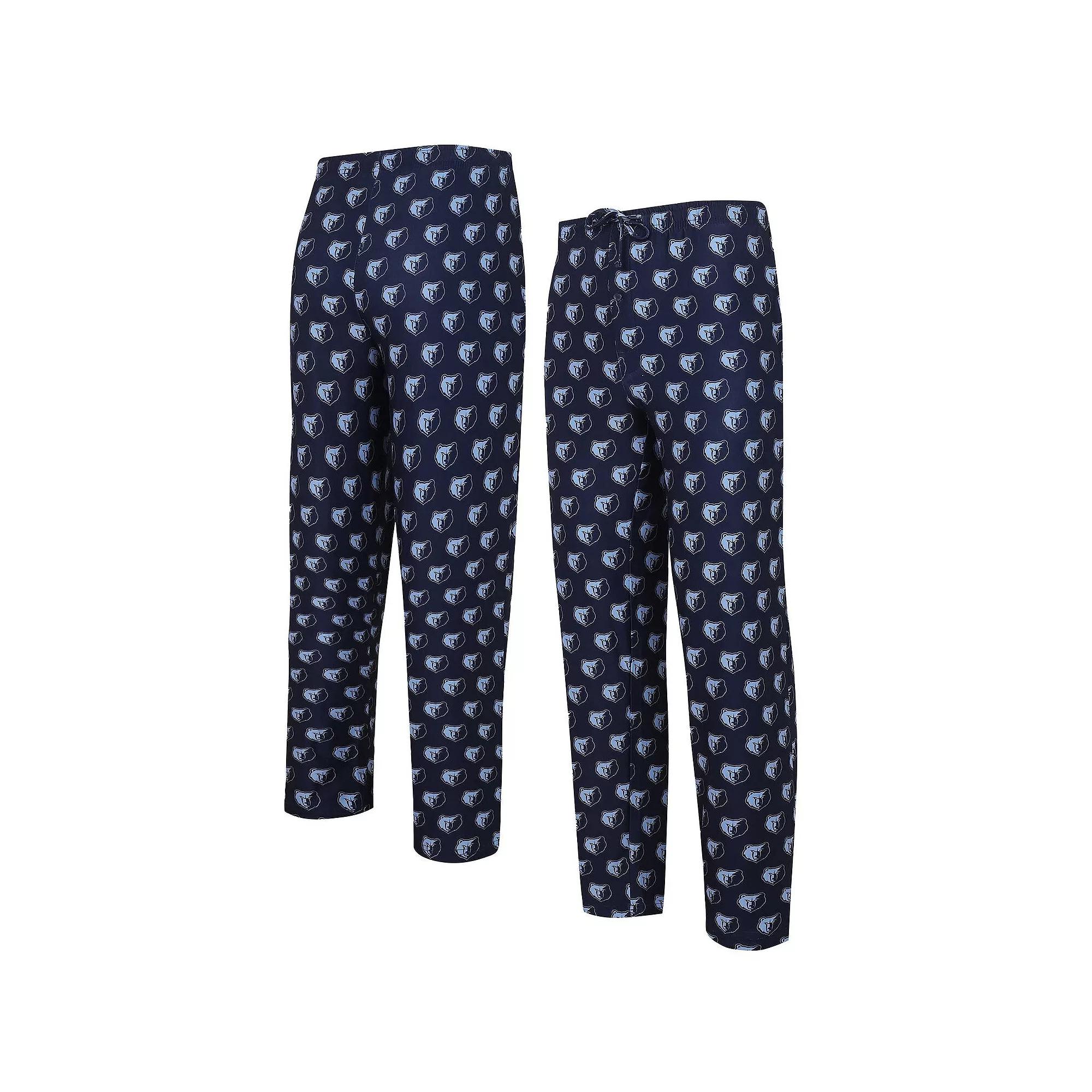 Mens Concepts Sport Navy Memphis Grizzlies Gauge Allover Print Pants Grz Blue Product Image