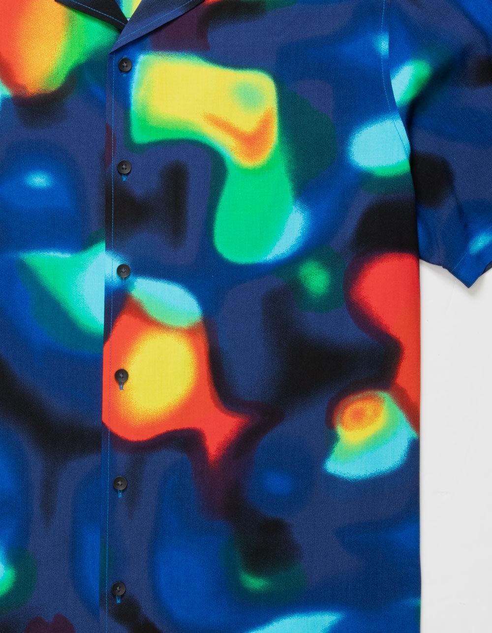 RSQ Mens Lights Rayon Camp Shirt - MULTI Product Image