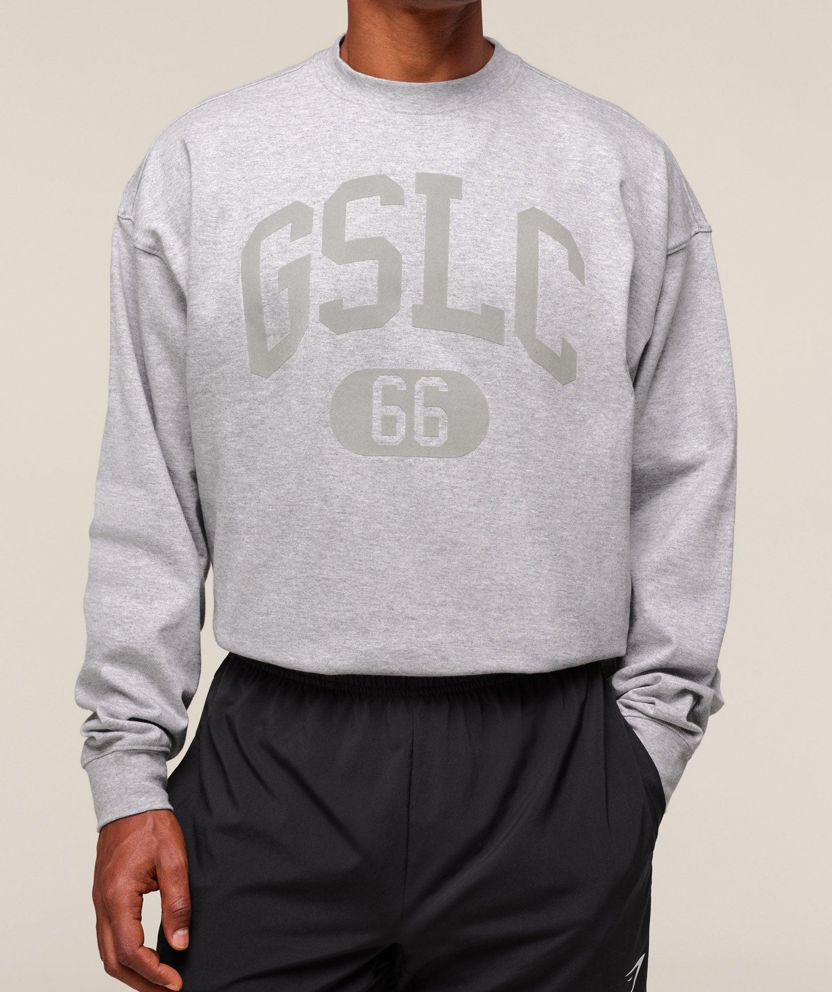 Gymshark GSLC Long Sleeve T-Shirt - Light Grey Core Marl Male Product Image
