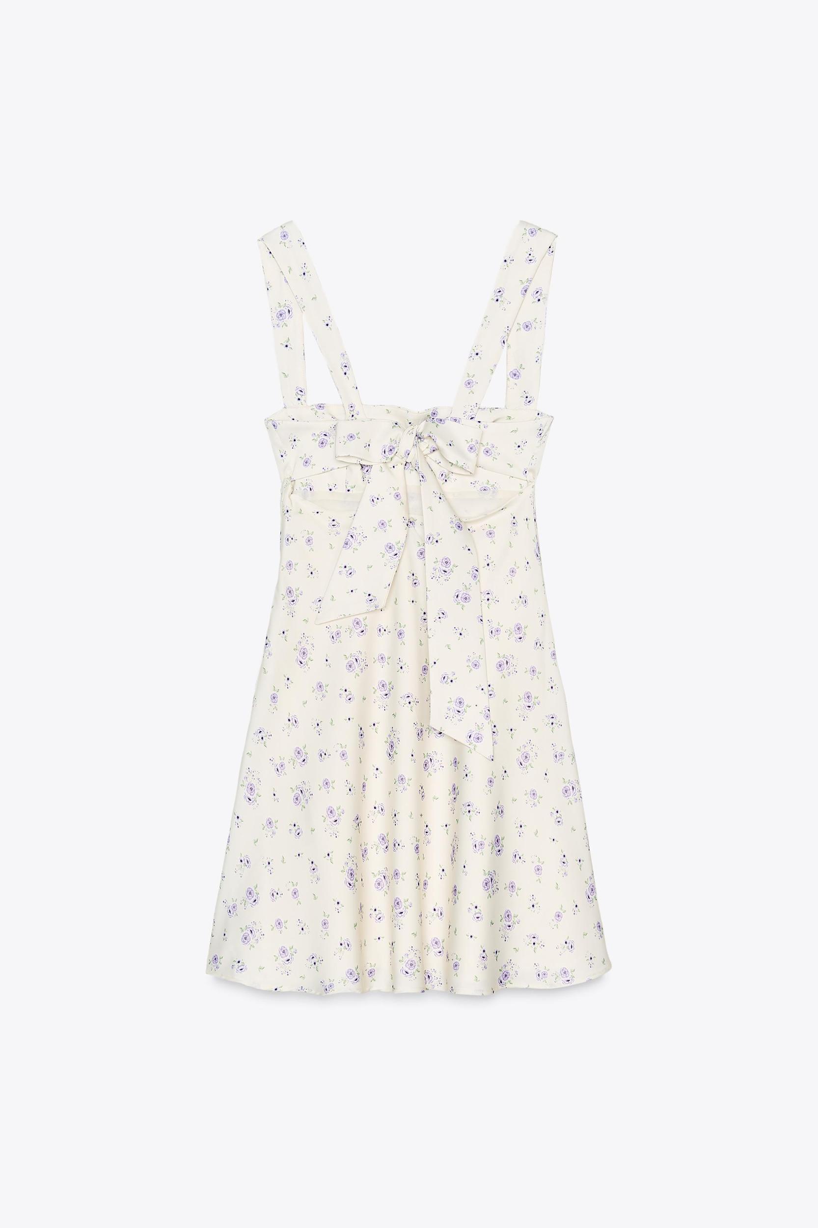 SATIN EFFECT SHORT DRESS Product Image