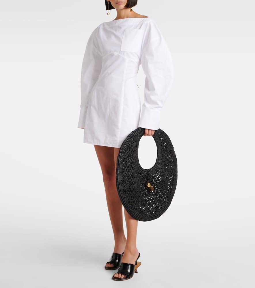 Le Rond Spiaggia raffia shoulder bag Product Image