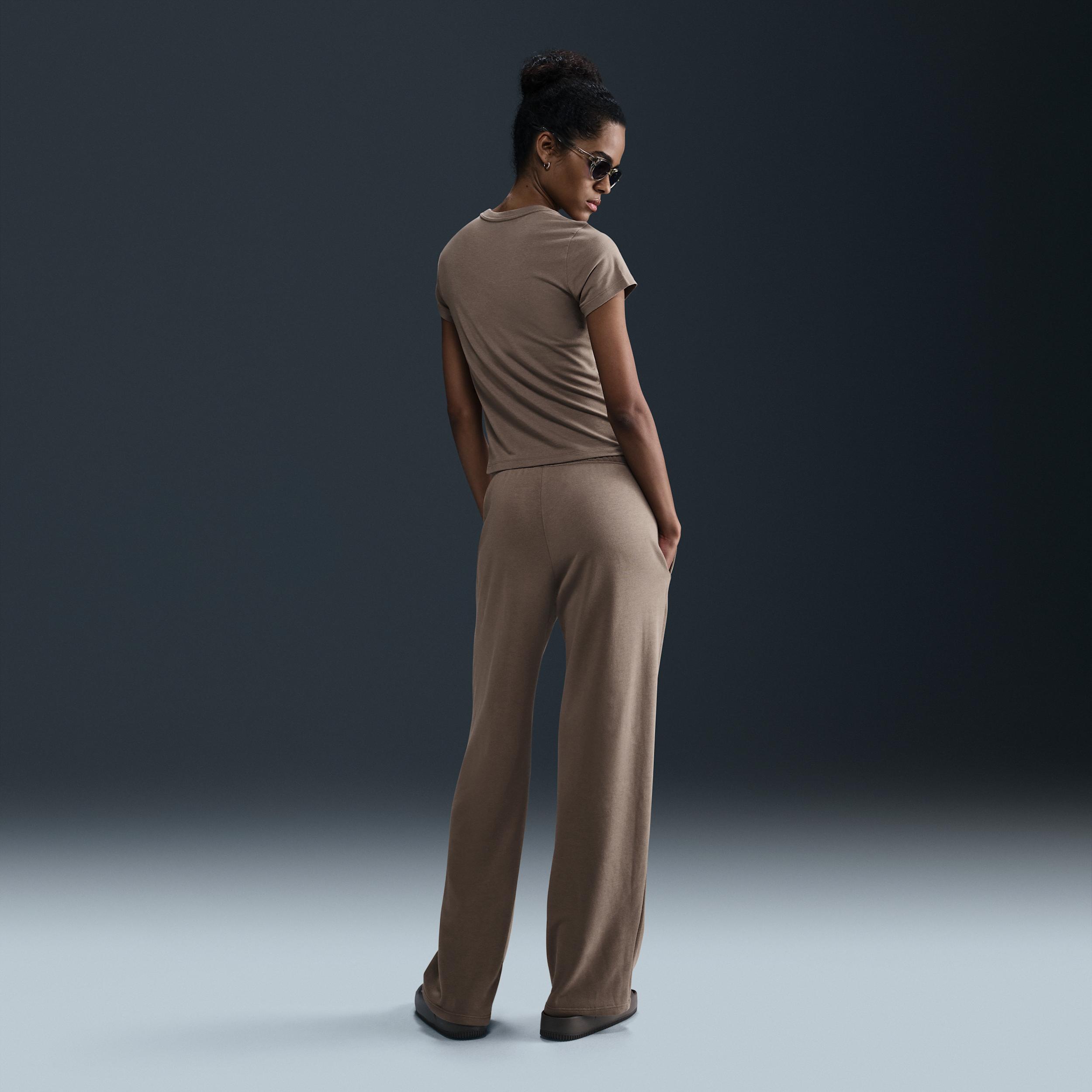 Nike Sportswear Chill Terry Women's Mid-Rise French Terry Open-Hem Sweatpants Product Image