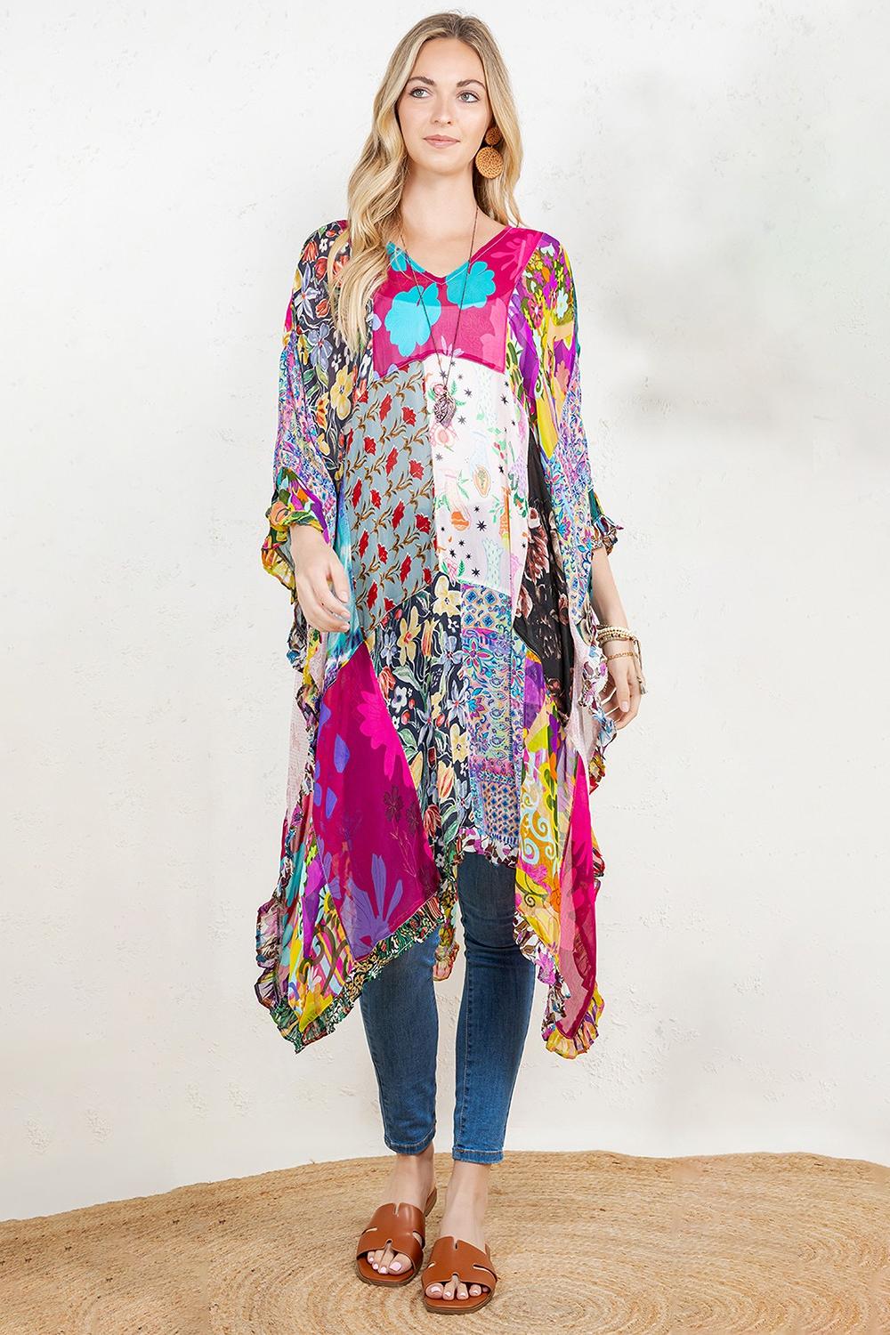 Embroidered Colorblocked Shrug Product Image