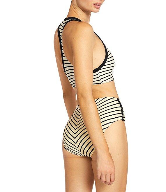 ROBIN PICCONE Parker Stripe High Waist Swim Bottom Product Image