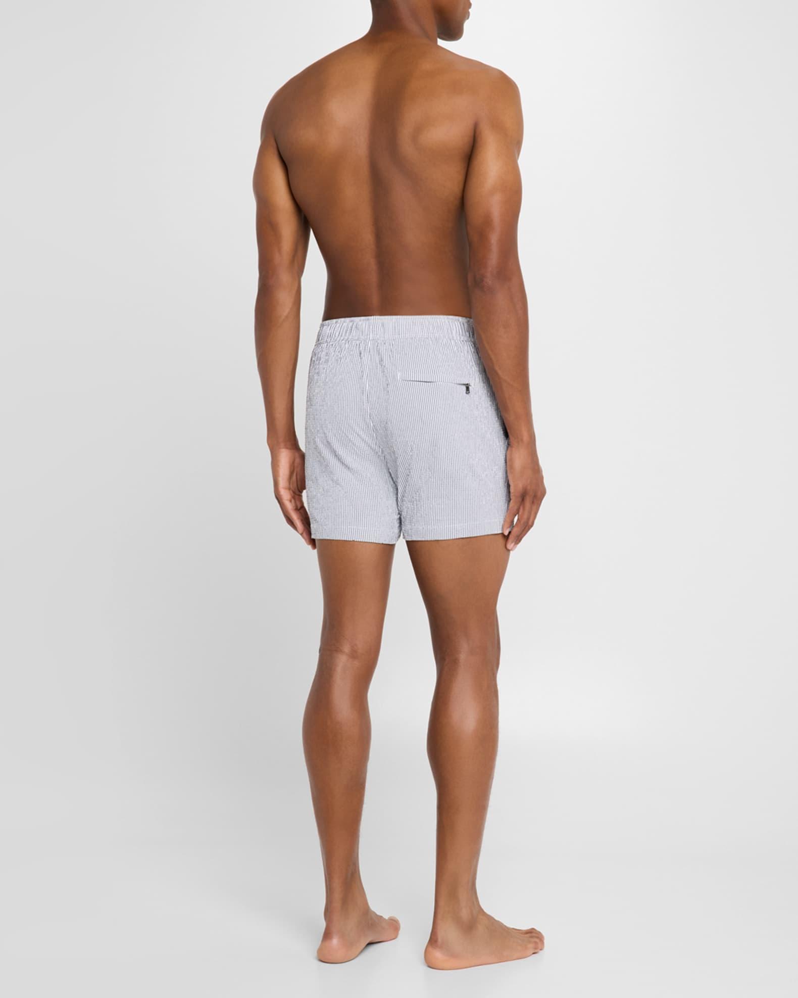 Men's Charles Seersucker Stripe Swim Trunks, 5" Inseam Product Image