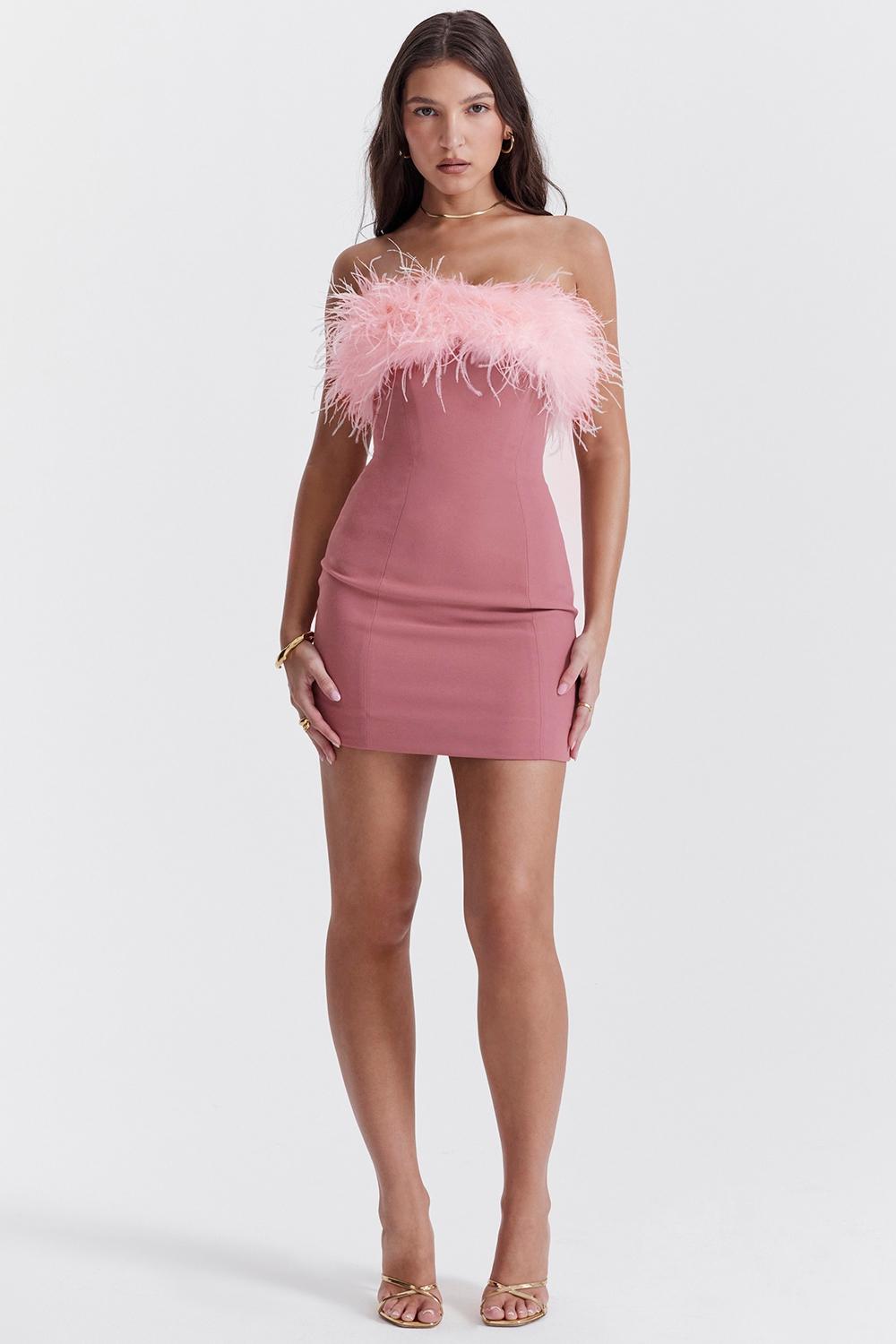 Alexa  warm pink mini dress - sale Product Image