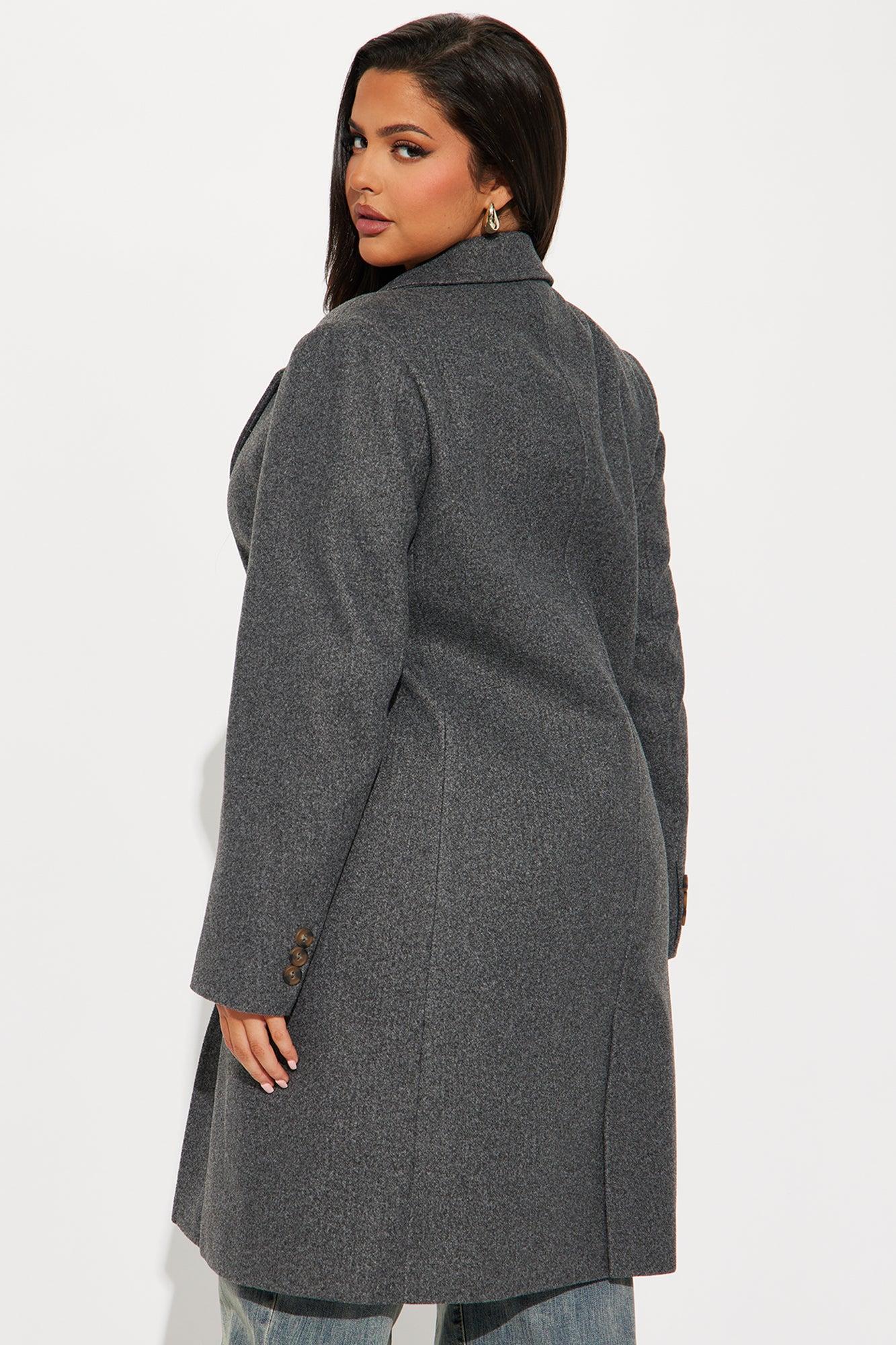 Julia Wool Coat - Heather Grey Product Image