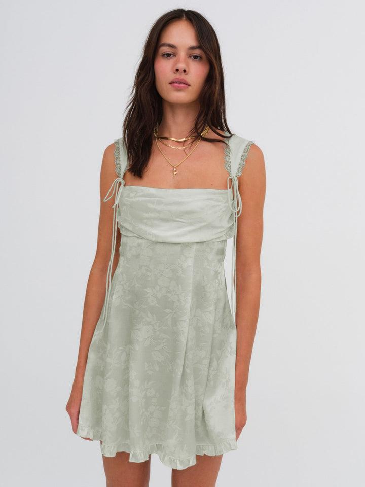 Holland Mini Dress — Green Product Image