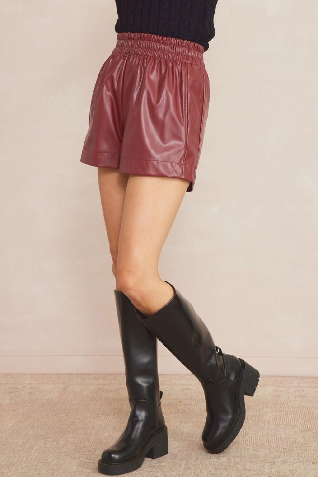 Faux Leather Shorts Product Image