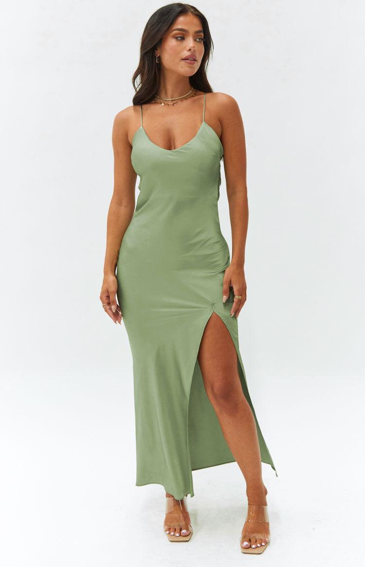 Eternal Sage Formal Maxi Dress Product Image