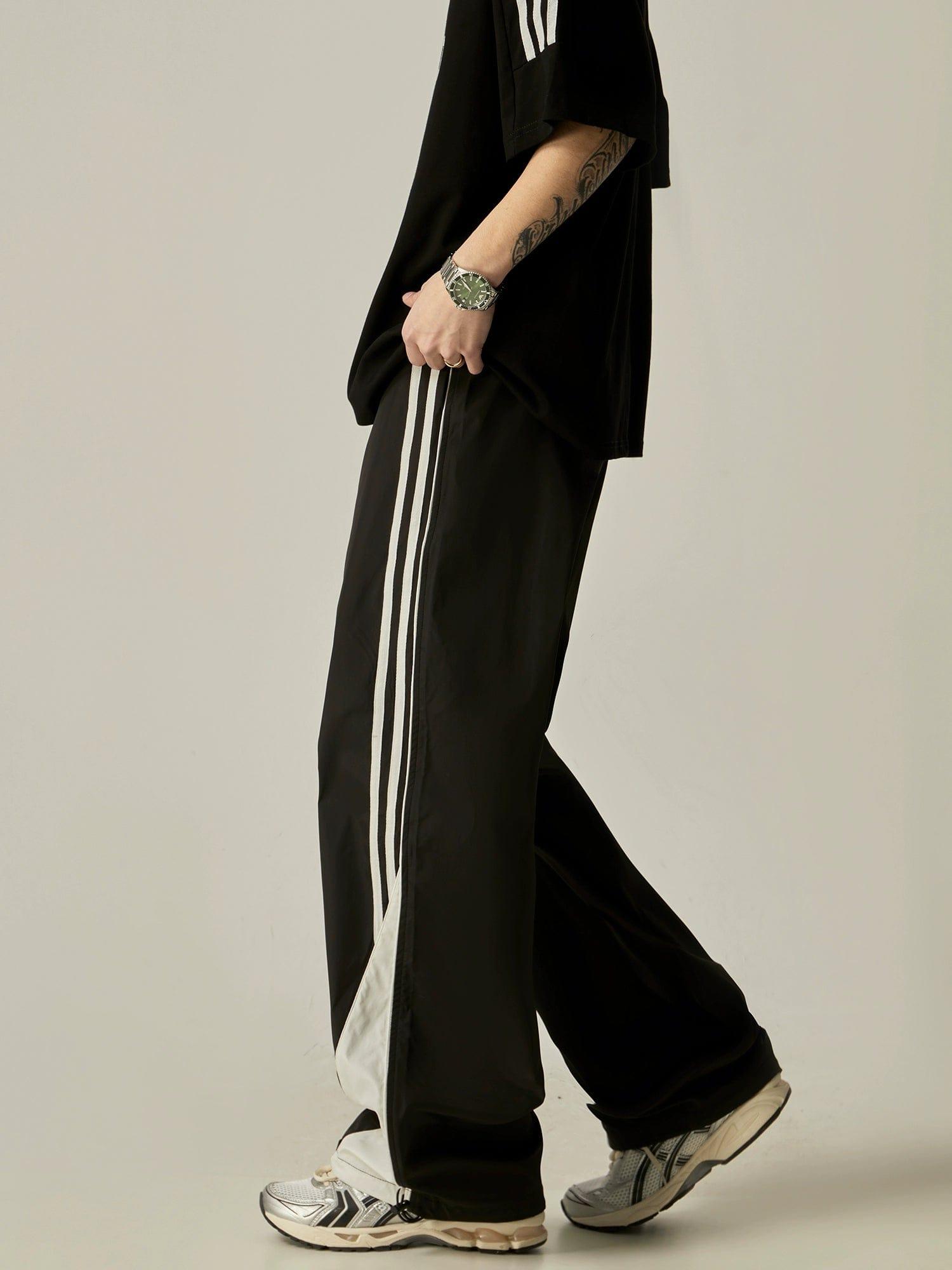 RT No. 11278 STRIPED STRAIGHT SPORT PANTS Product Image