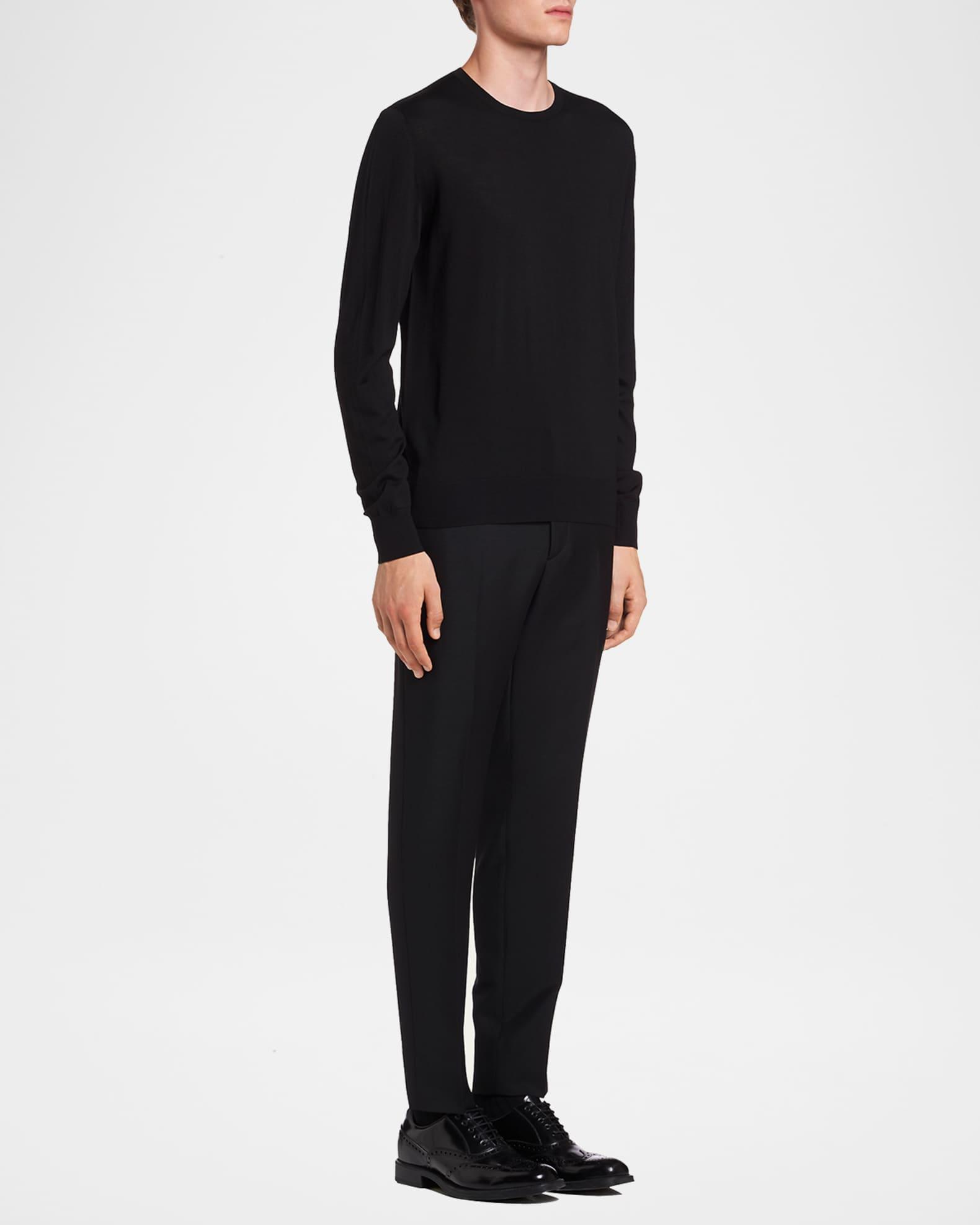 Men's Worsted Wool Crewneck Sweater Product Image