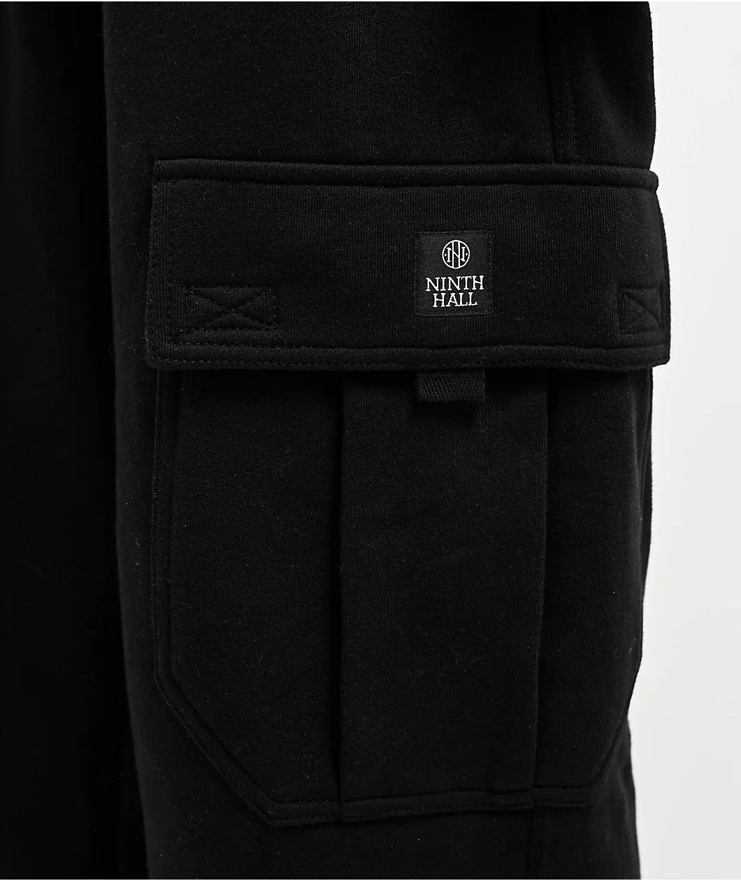 Ninth Hall Stash Black Cargo Sweatpants Product Image