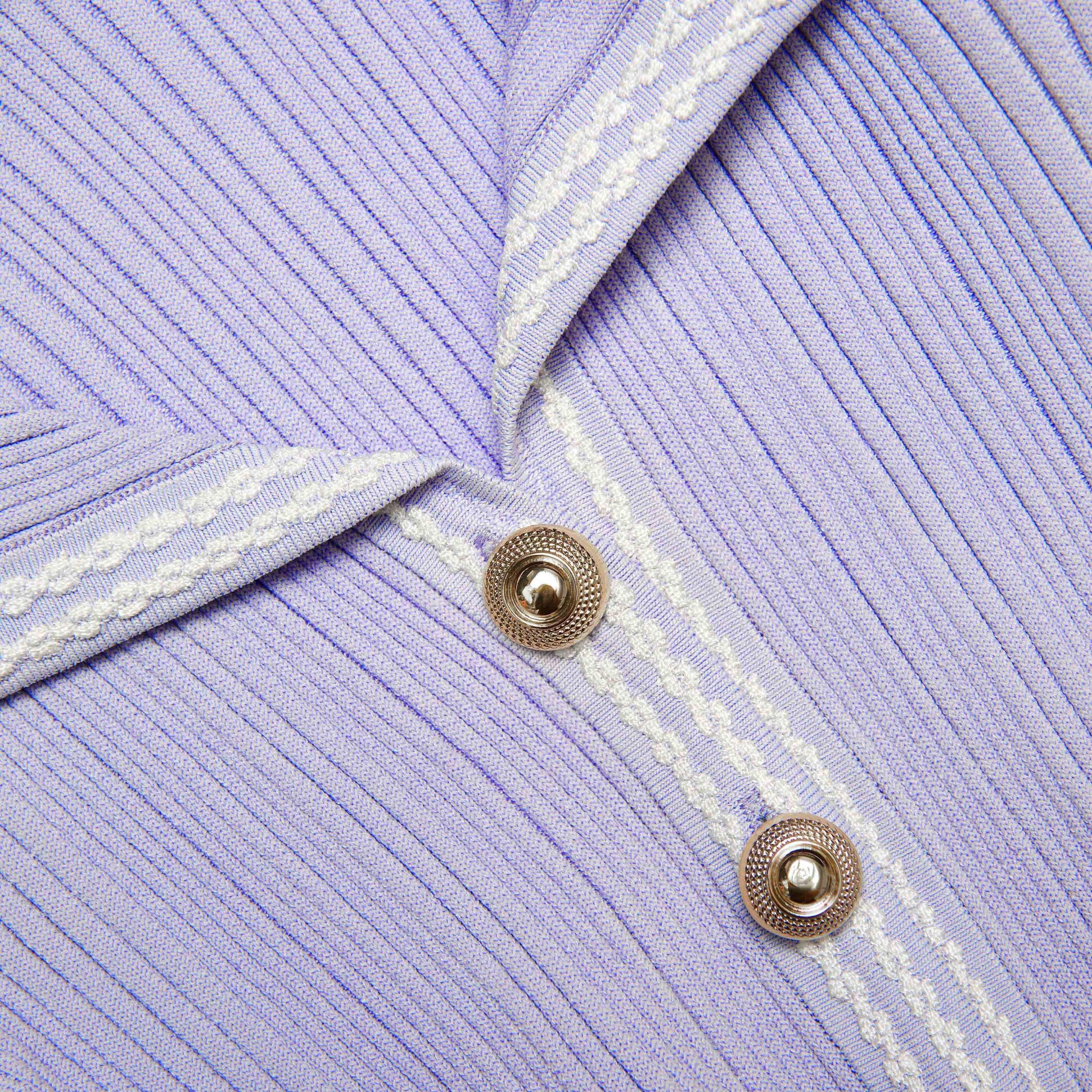 Lilac Ribbed Knit Mini Dress Product Image