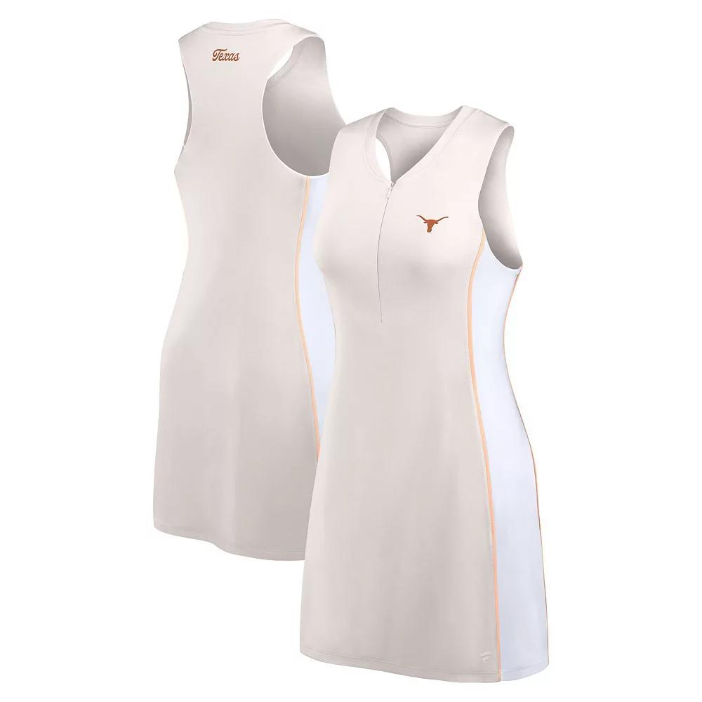 Women's Fanatics White Texas Longhorns Studio Boost Athletic Half-Zip Dress,  Product Image