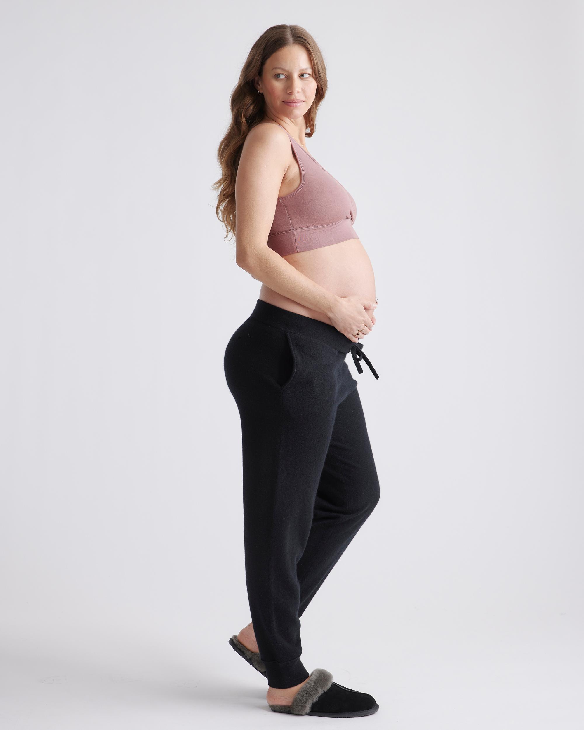 Quince | Women's French Terry Modal Maternity & Nursing Sleep Bra 2-Pack Bamboo Product Image