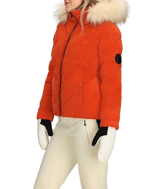 Obermeyer Bombshell Luxe Stand Fleece Collar Zip Front Puffer Ski Jacket Product Image