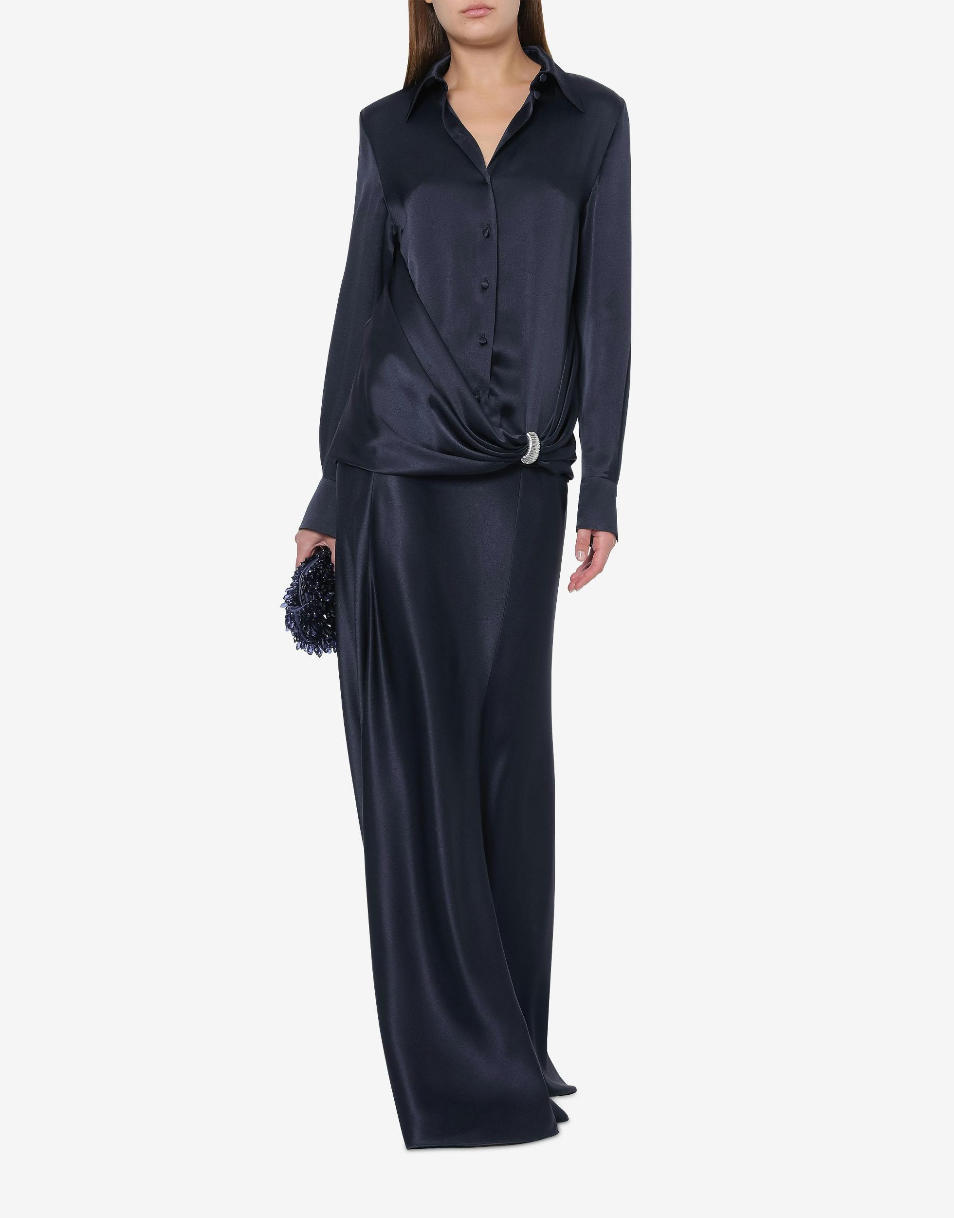 Satin shirt with jewel Product Image