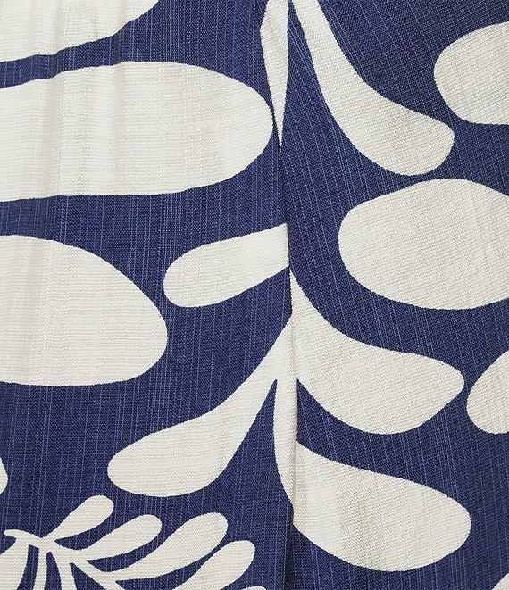 Lucy Paris Plus Size Rue Coordinating Printed Satin Flare Leg Ankle Pants Product Image