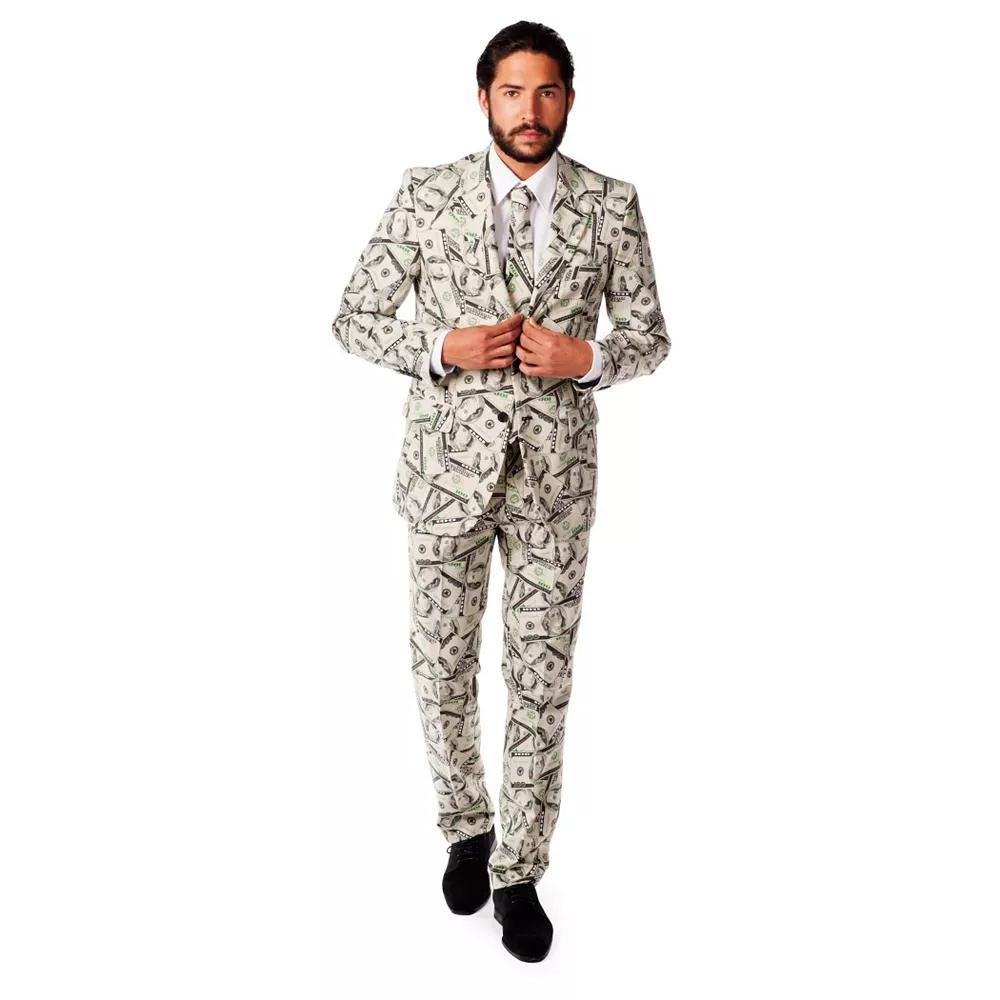 Men's OppoSuits Slim-Fit Novelty Pattern Suit & Tie Set,  Product Image