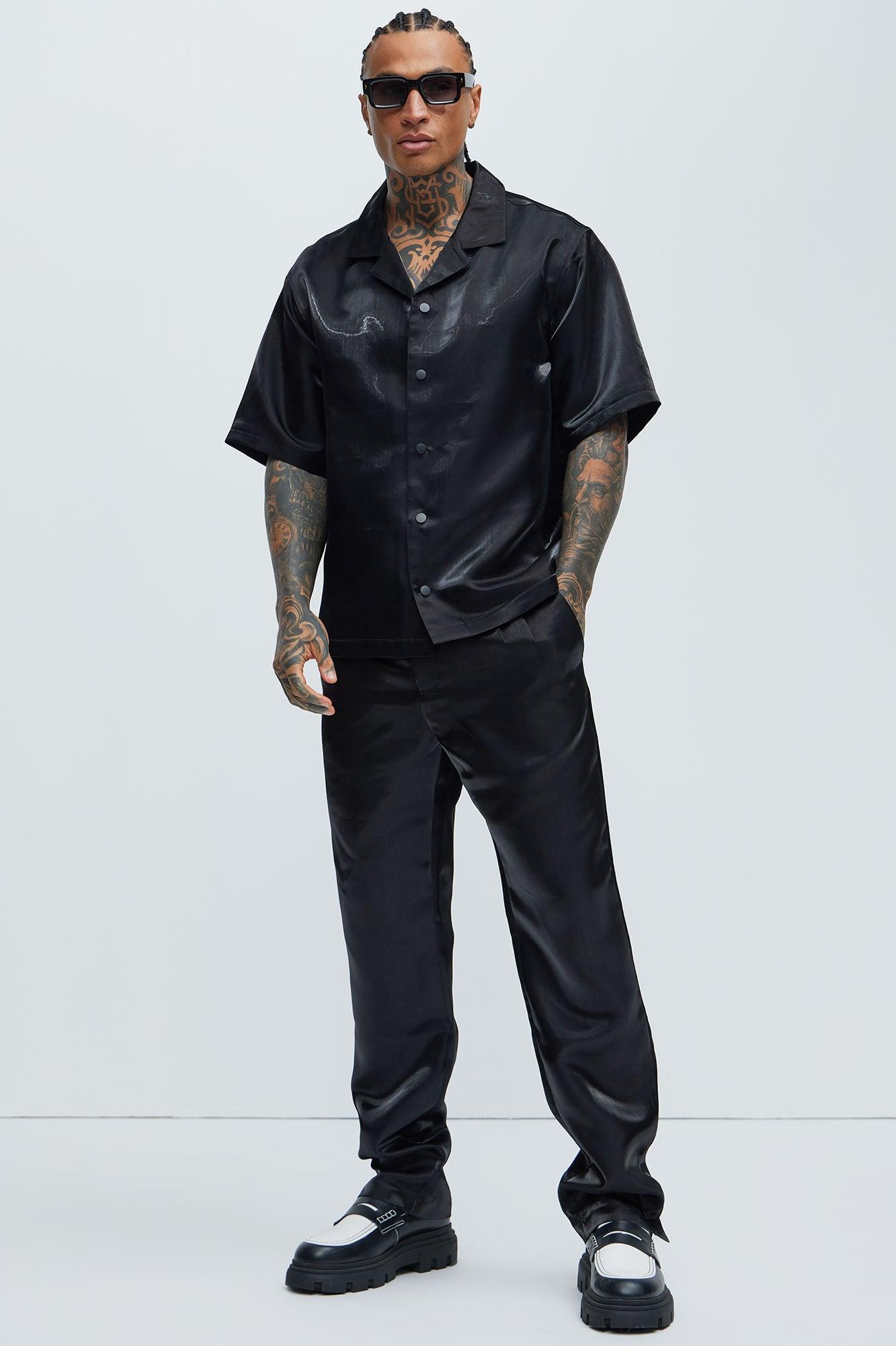 McGaw Slim Slit Trousers - Black Product Image