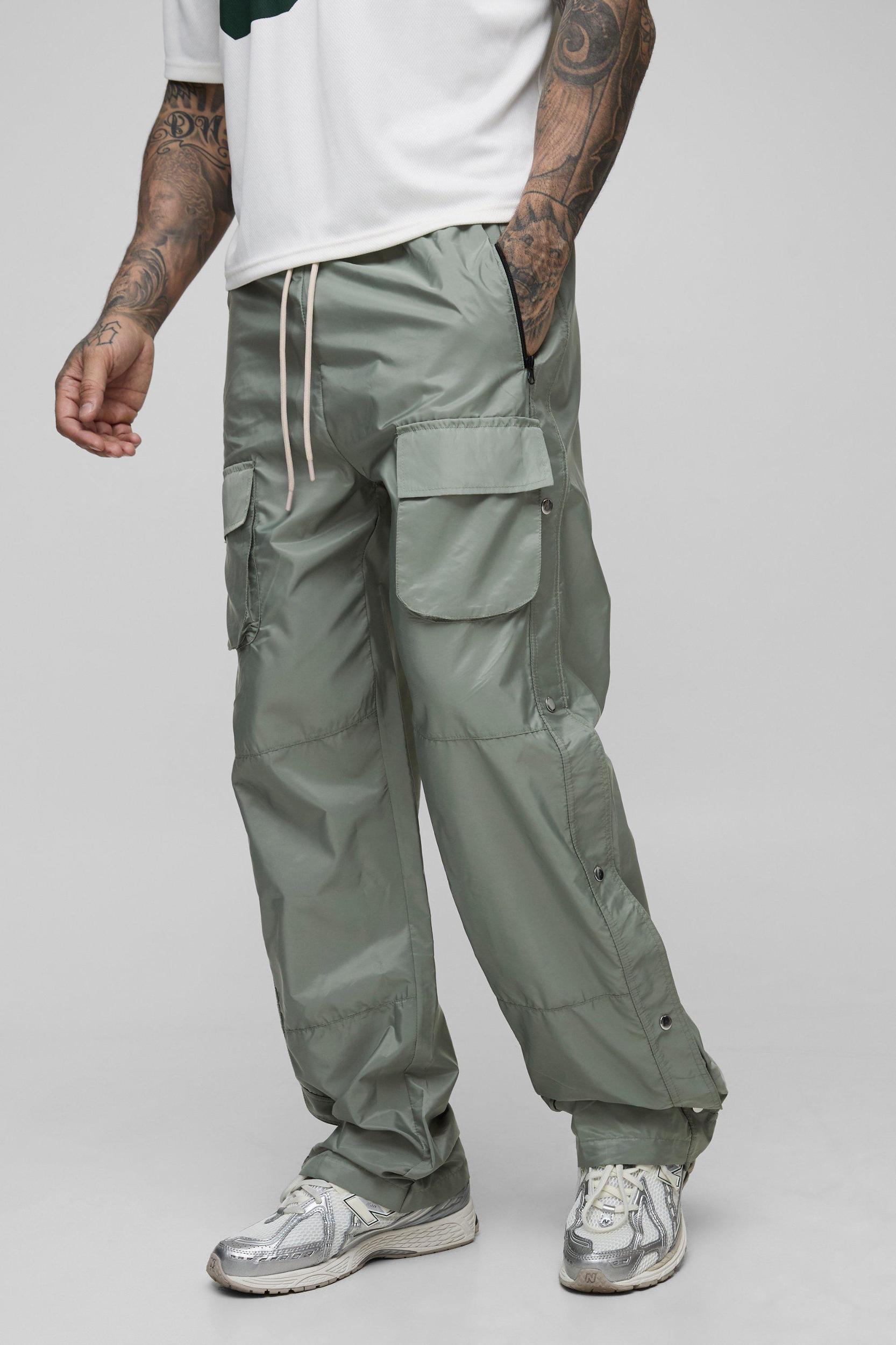 Tall Elasticated Waist Relaxed Cargo Trousers | boohooMAN USA Product Image