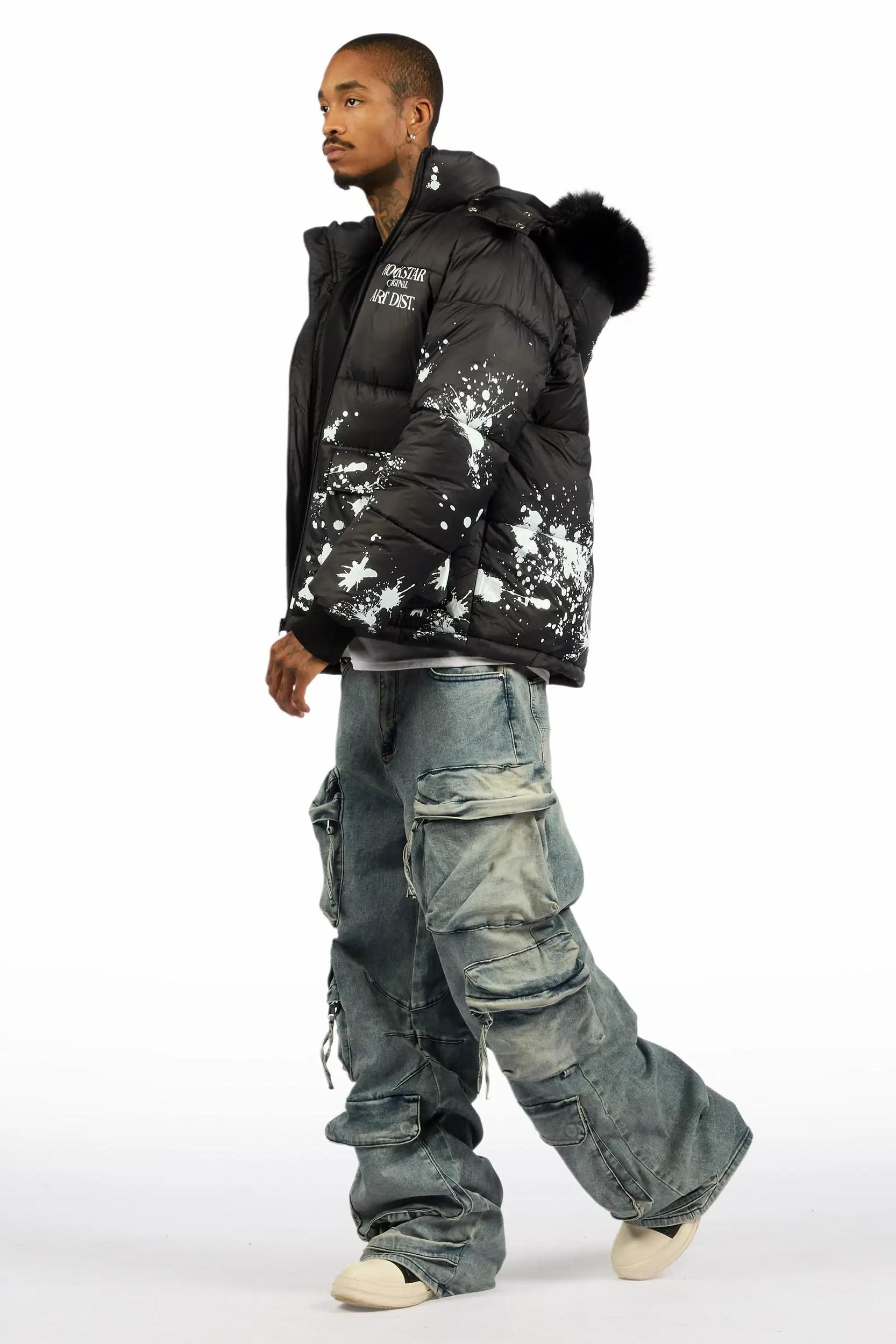 Lenz Blue Baggy Fit Jean Male Product Image