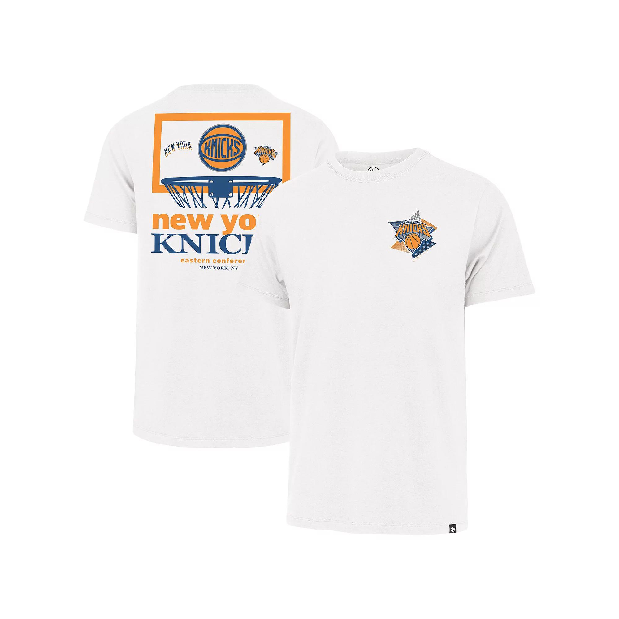 Men's '47  White New York Knicks City Edition Backboard Franklin T-Shirt, Size: Medium Product Image