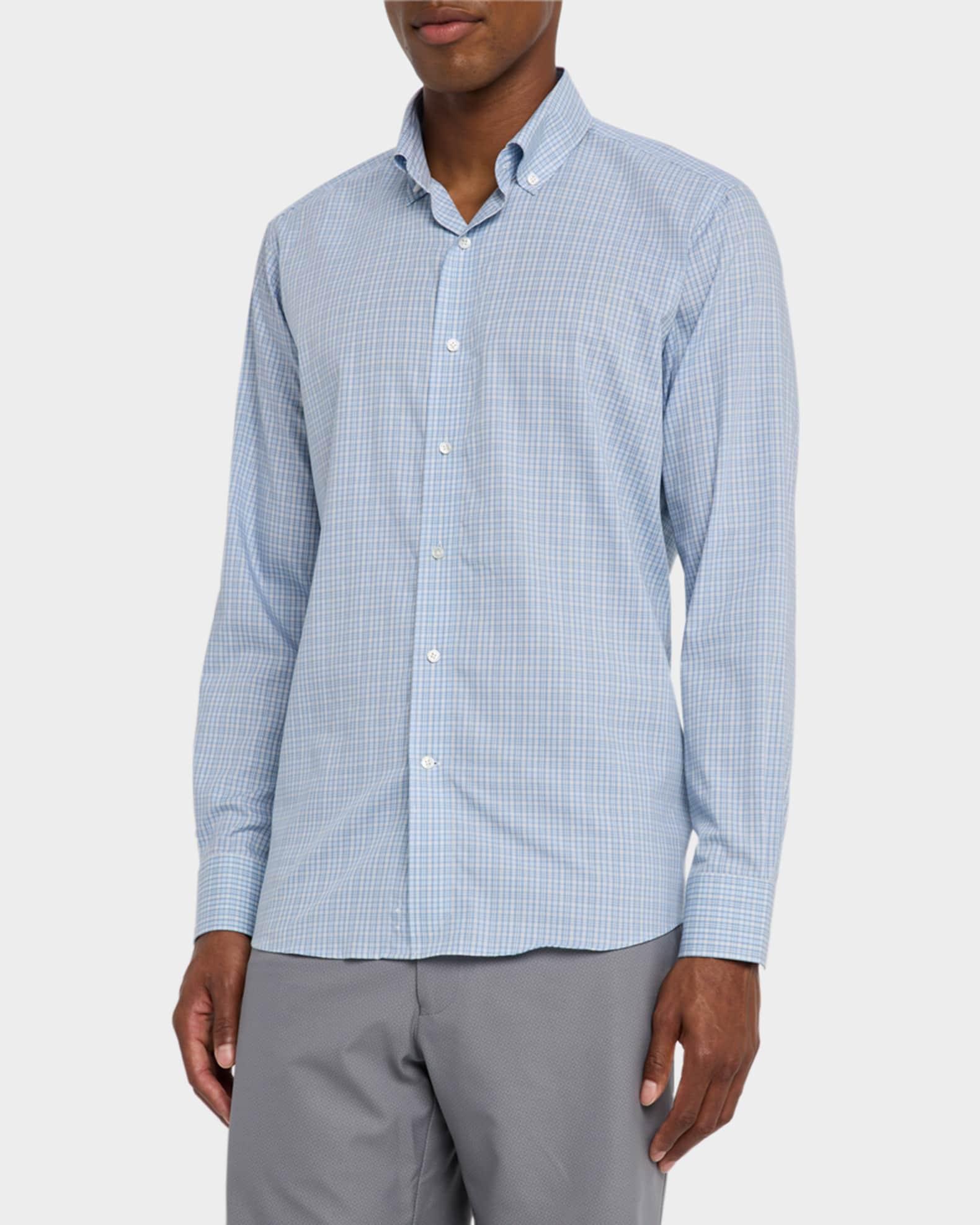 Men's Sorrento Cotton Plaid Sport Shirt Product Image