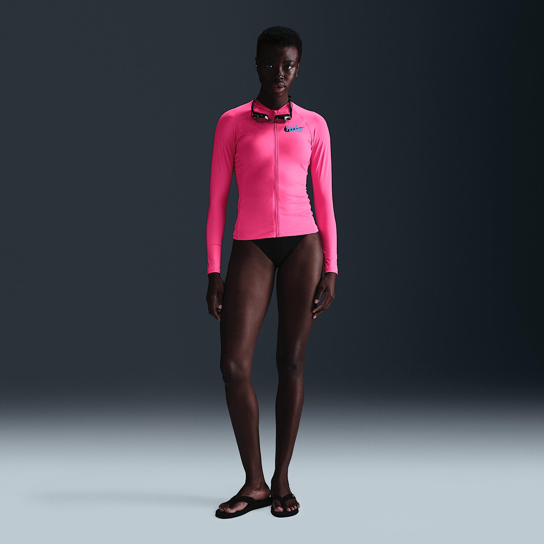 Nike Women's Swim Essential Long-Sleeve Zip Hydroguard Product Image