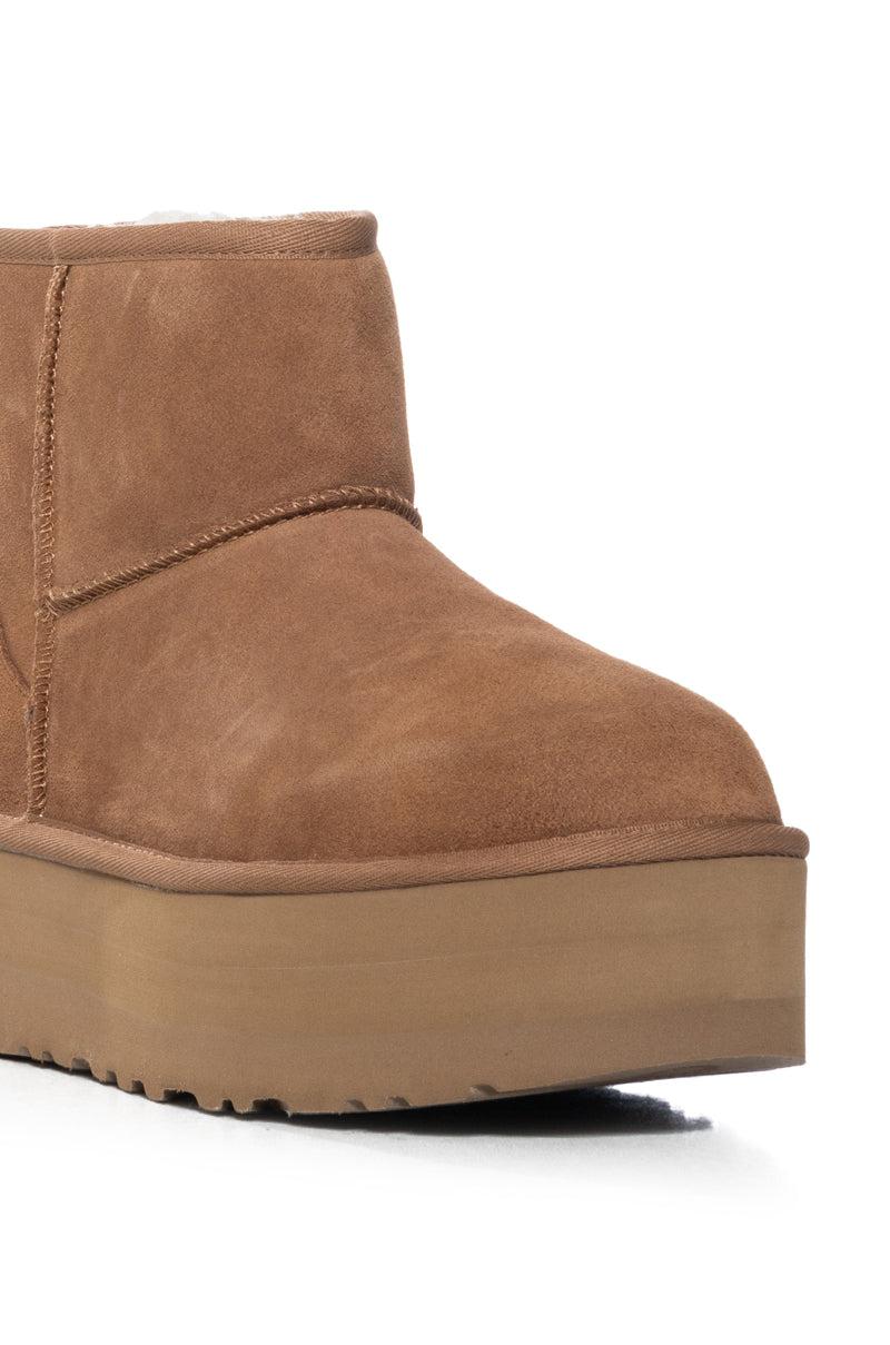 UGG CLASSIC MINI PLATFORM BOOTIE IN CHESTNUT Product Image