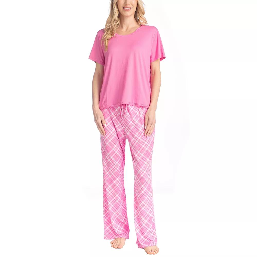 Women's MUK LUKS Garden Party Pajama Top & Pajama Pants Set,  Product Image