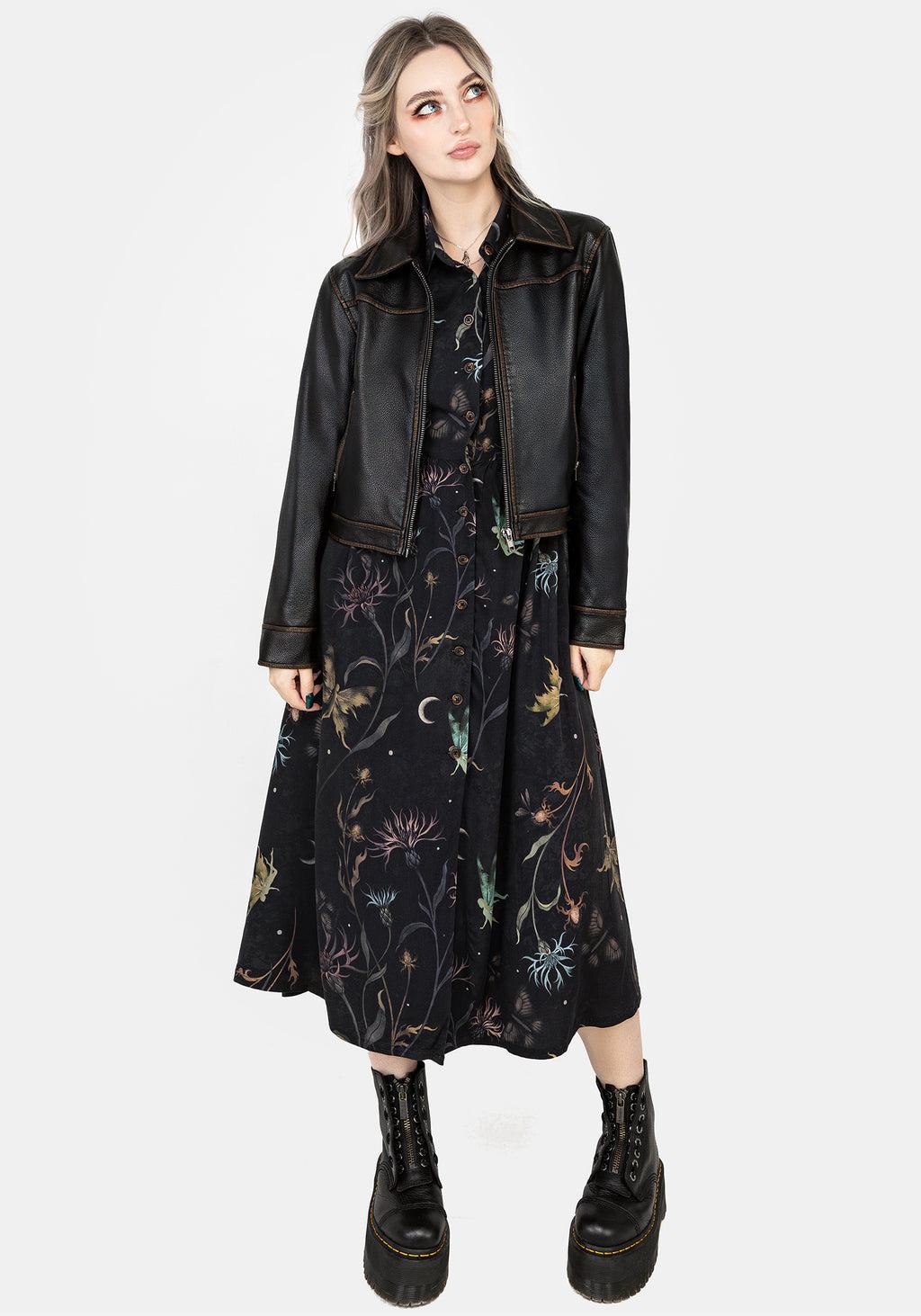 Rosanella Floral Print Midi Shirt Dress Product Image