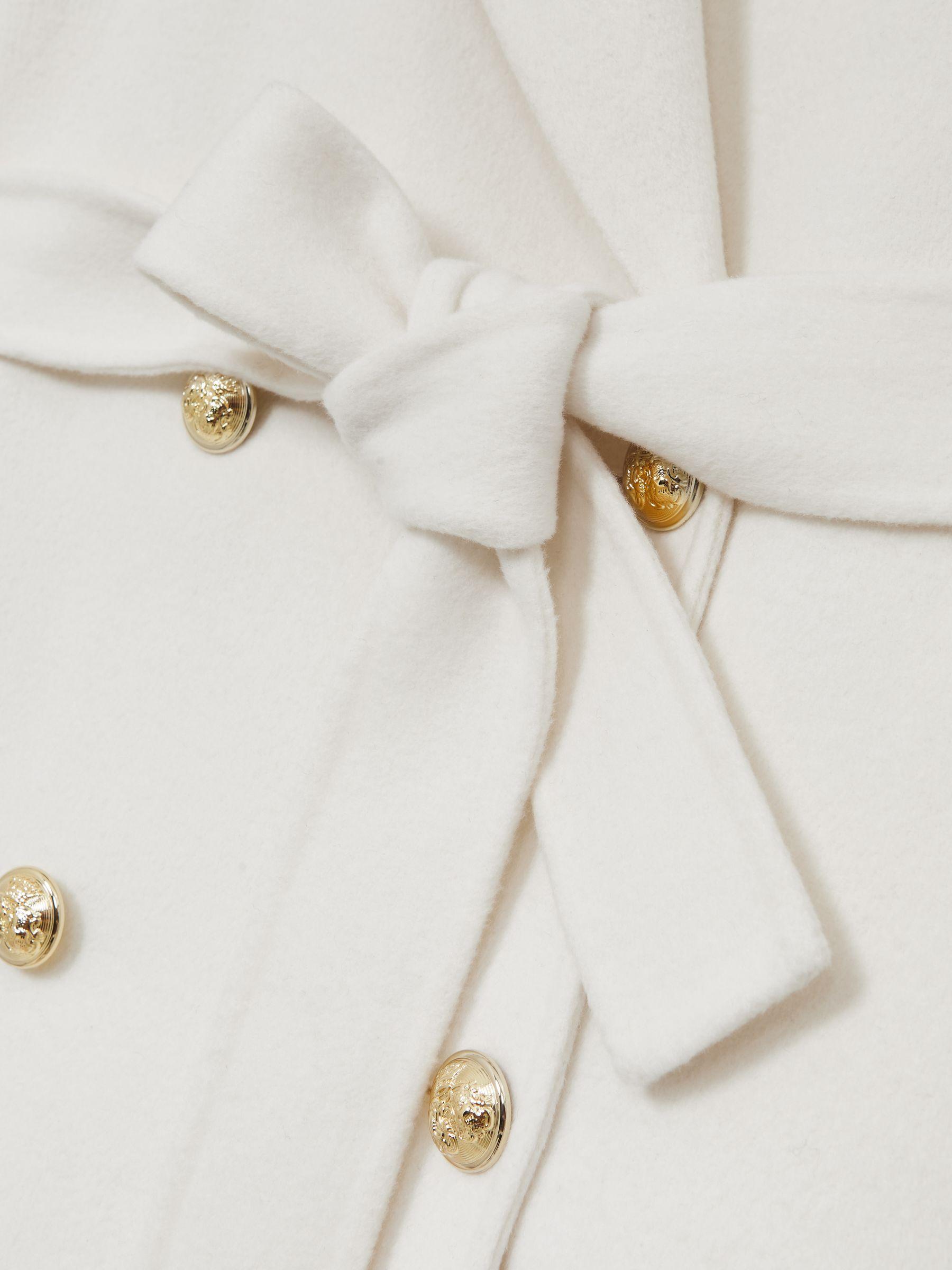 Wool-Blend Pinstripe Wide-Leg Trousers in Navy Product Image