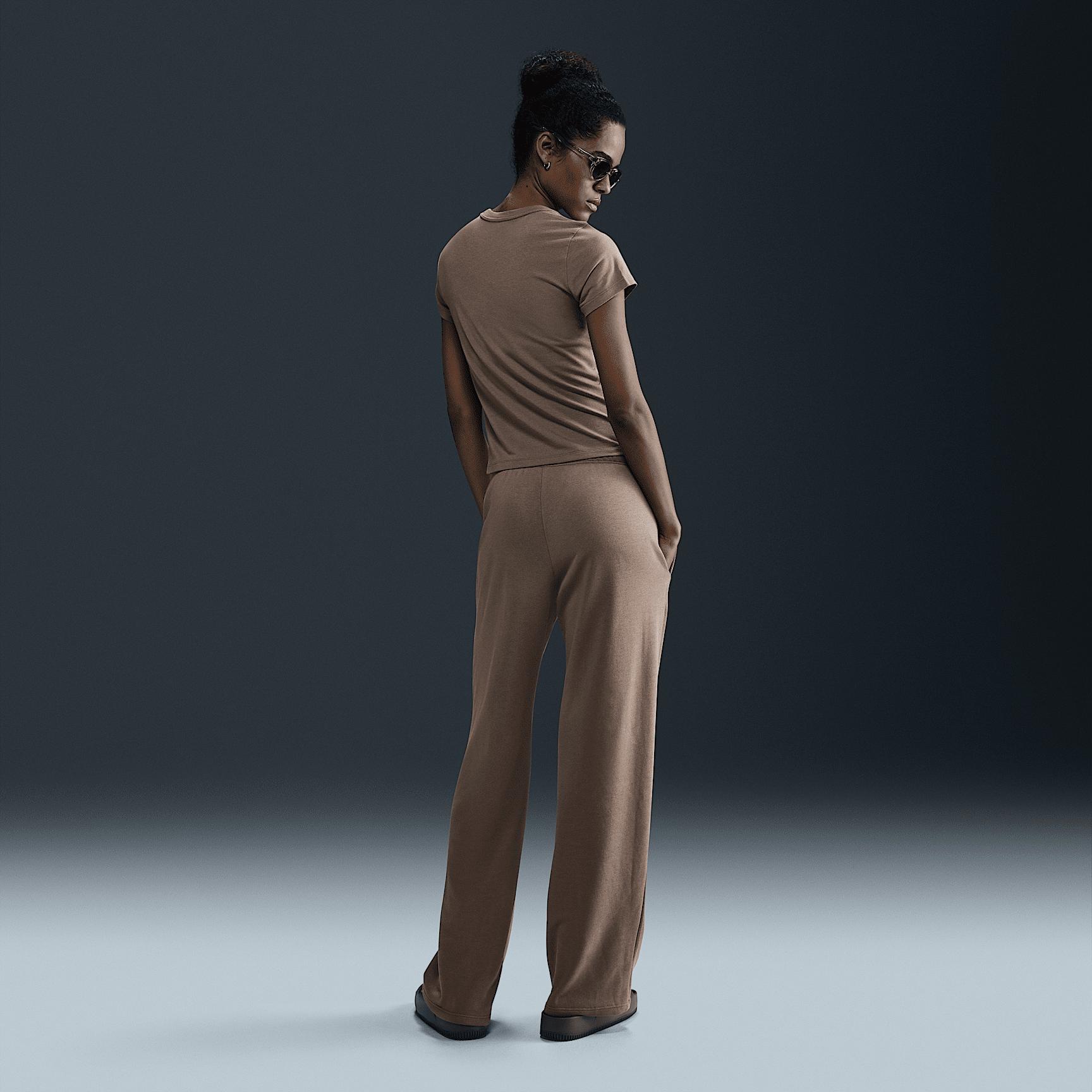 Nike Sportswear Chill Terry Women's Mid-Rise French Terry Open-Hem Sweatpants Product Image