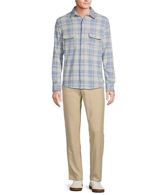 Rowm The Keeper Long Sleeve Plaid Button Down Knit Shirt Product Image