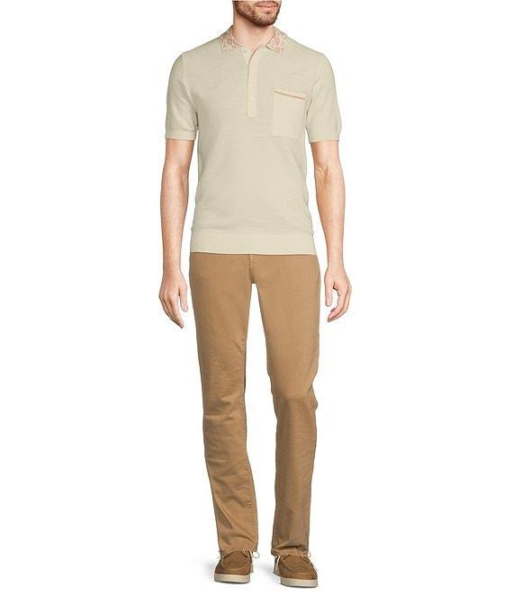 Murano Corsa Di Cavalli Derby Collection Jacquard Short Sleeve Polo Sweater Product Image