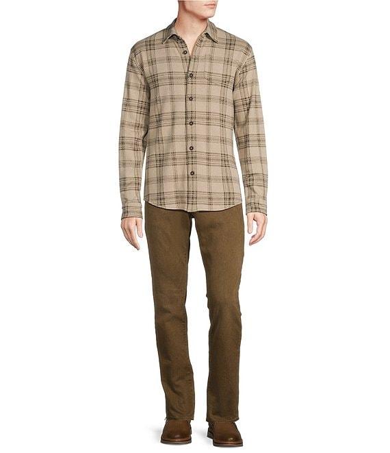 Cremieux Herbisse Jaquard Plaid Coatfront Knit Long Sleeve Woven Shirt Product Image