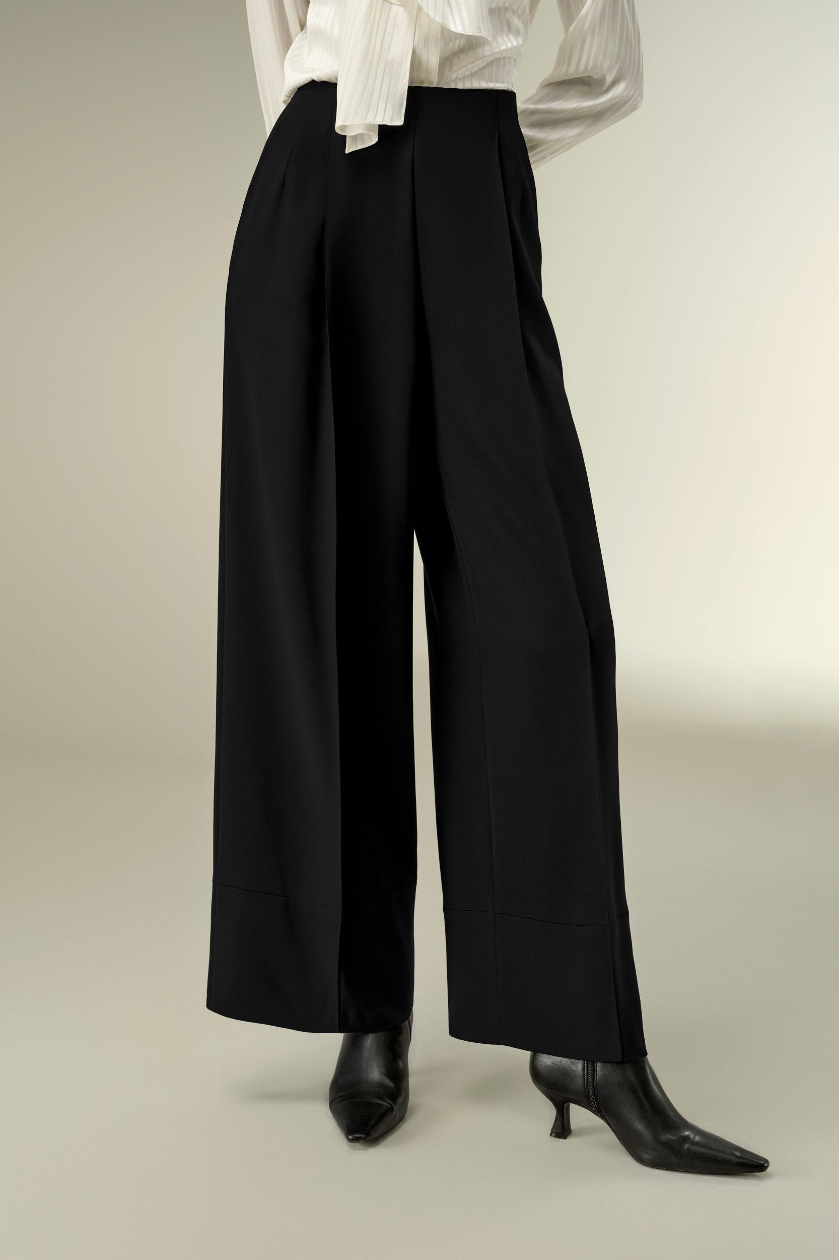 Stretch Silk Wide-Leg Pants Product Image