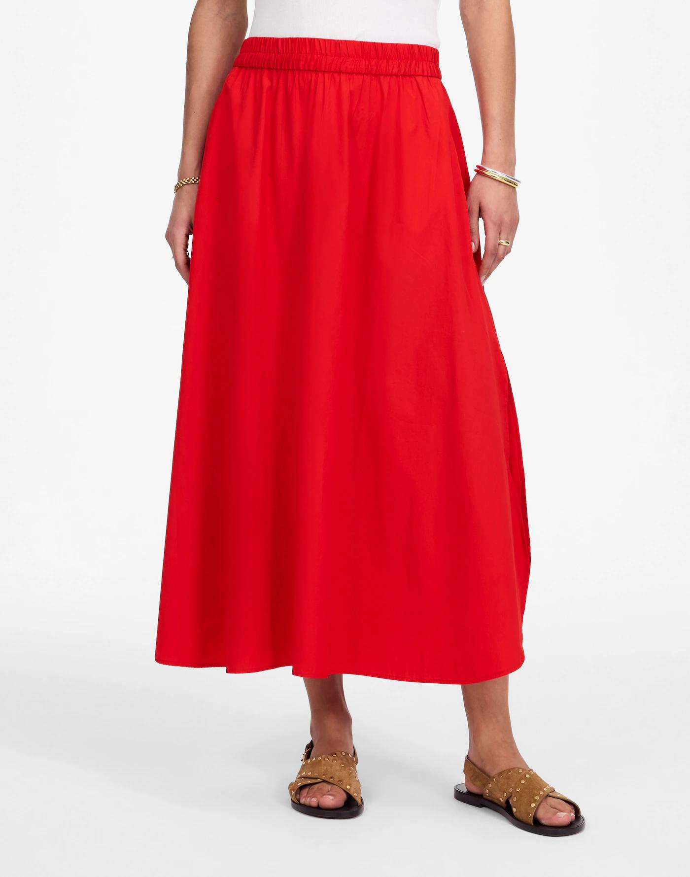 Poplin Midi Skirt Product Image