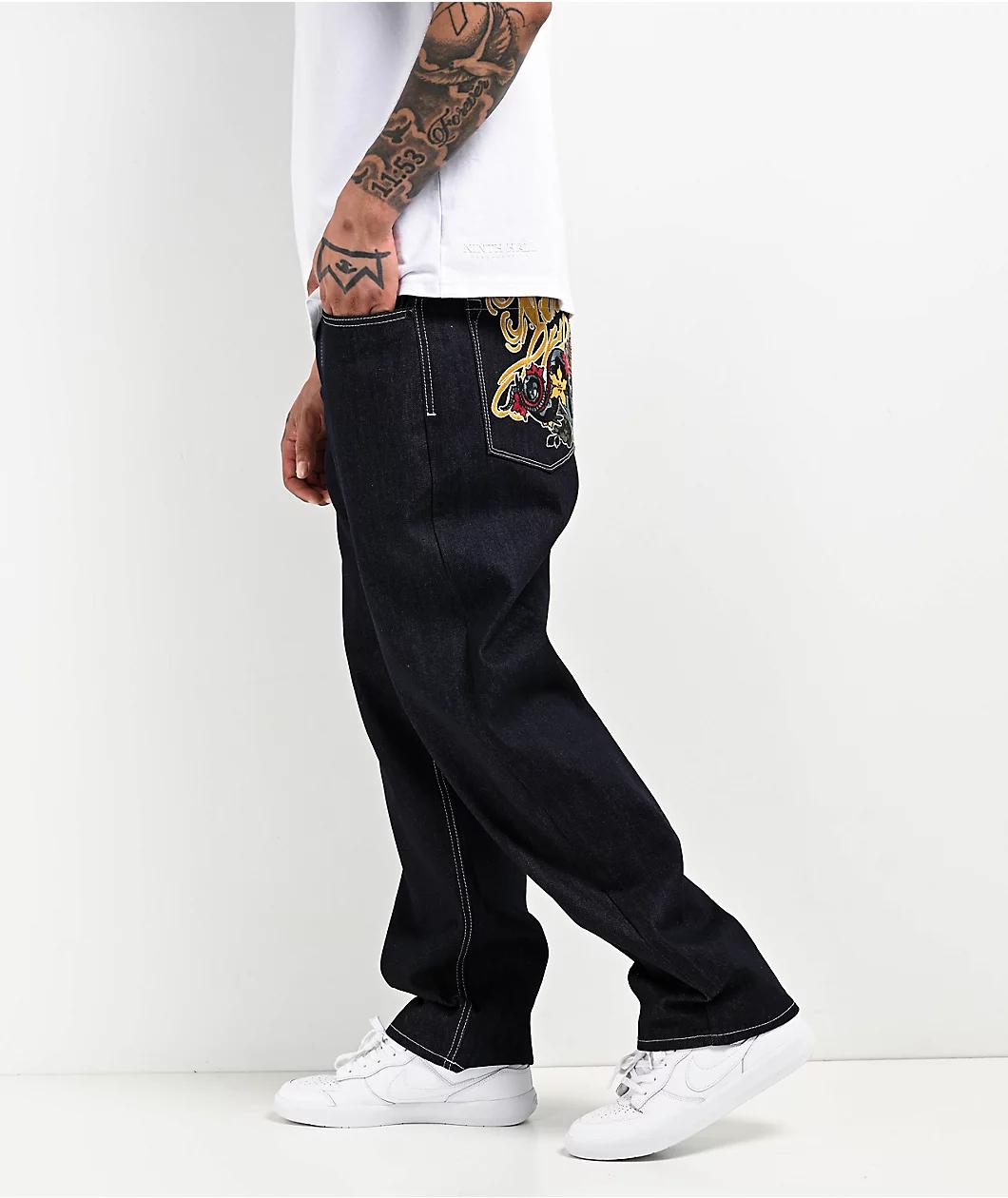 Ninth Hall Ambush Dragon Raw Indigo Denim Loose Fit Jeans Product Image