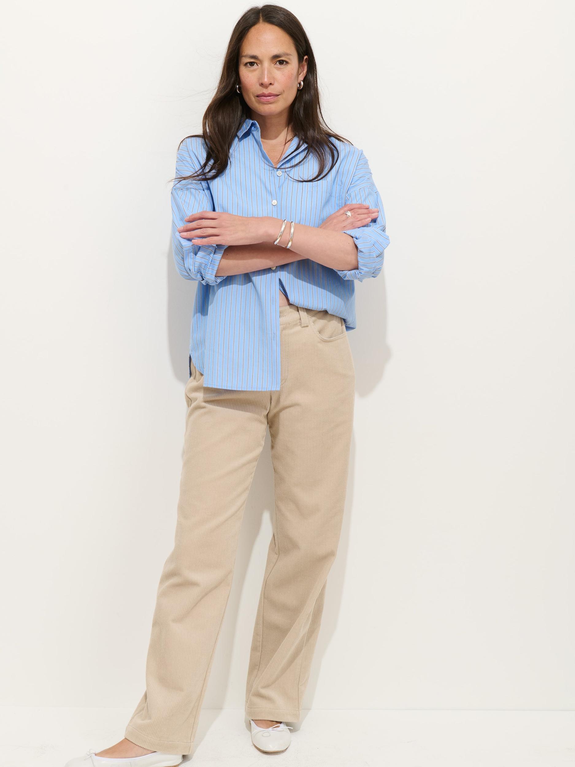 Jo Striped Shirt In Cotton Poplin Product Image