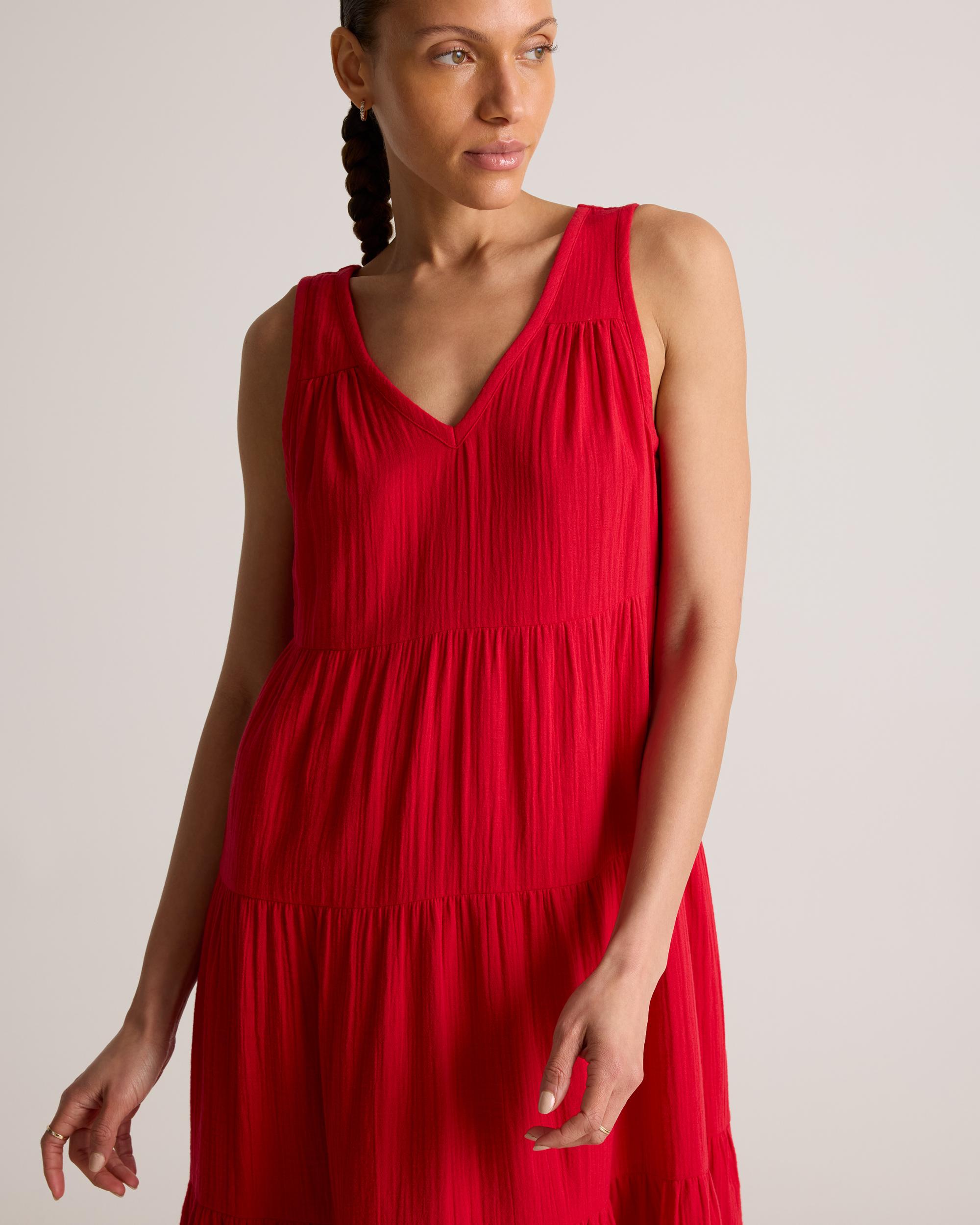 Quince | Women's Gauze Tiered Maxi Dress Organic Cotton Product Image