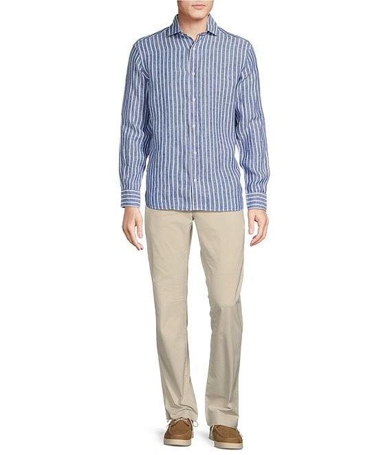 Cremieux Blue Label French Linen Stripe Long Sleeve Woven Shirt Product Image