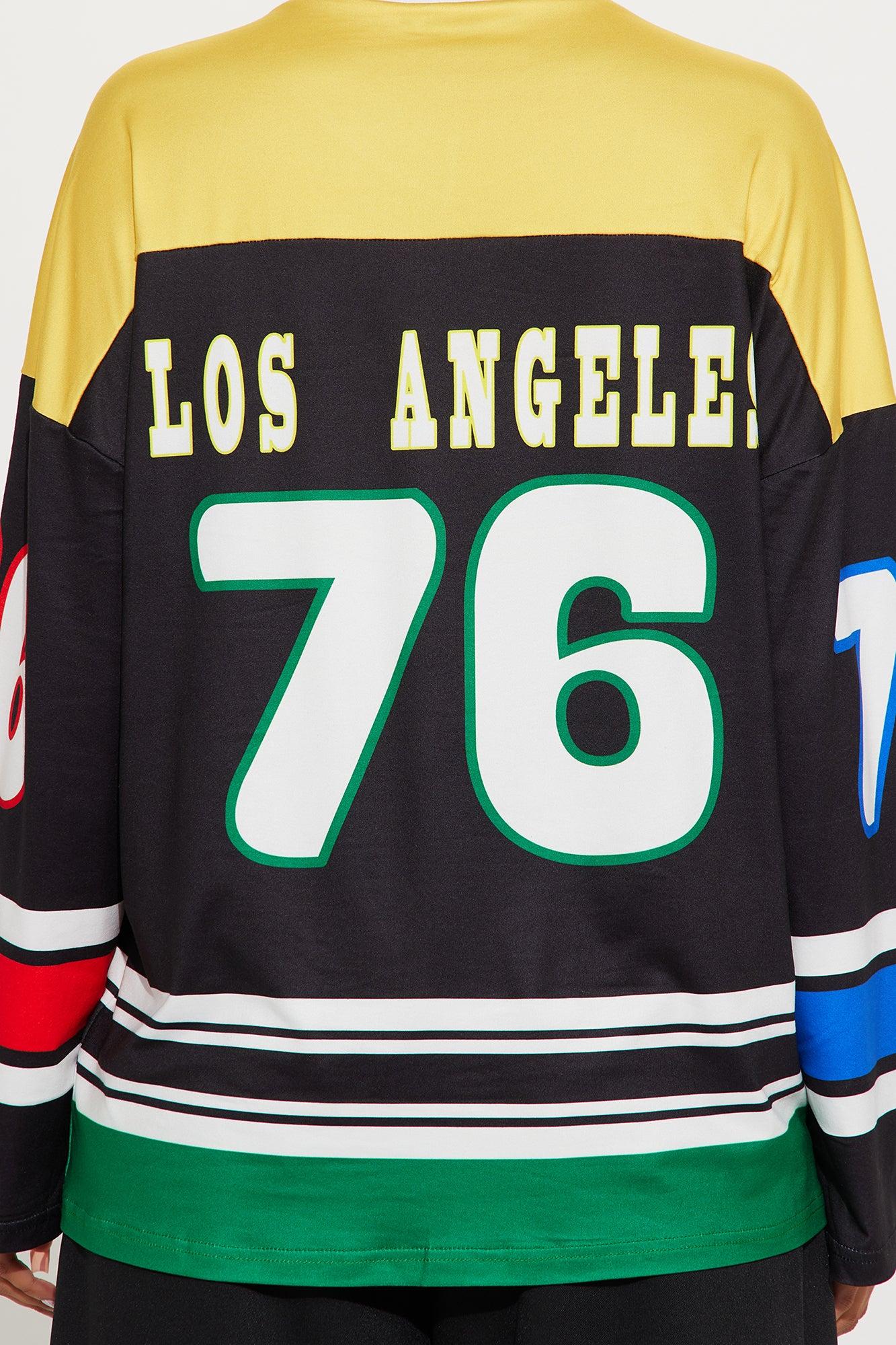 LA Hockey Jersey Tee - Black/combo Female Product Image